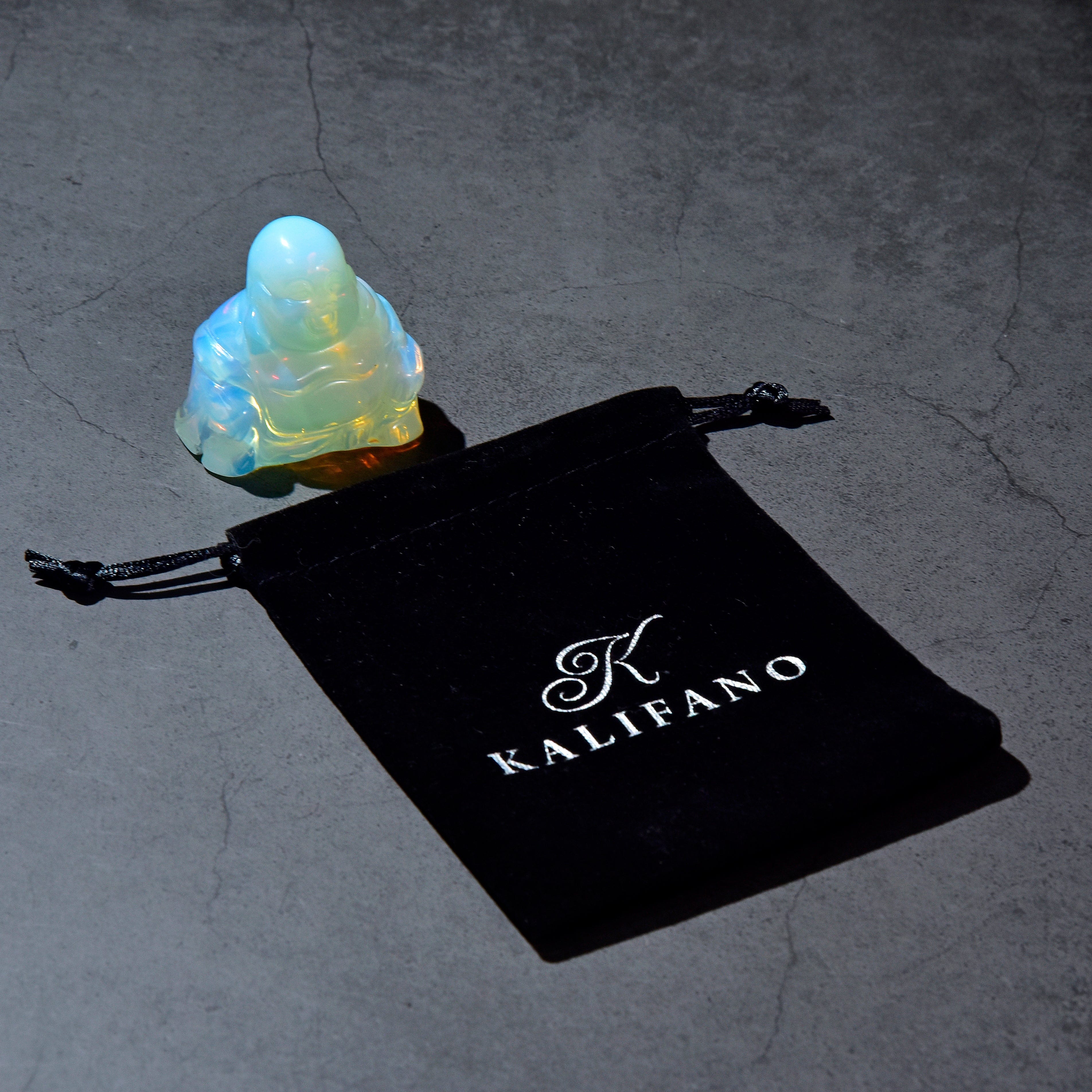 Kalifano Gemstone Carvings Opalite Moonstone Buddha 2'' Carving CV30-B-MS