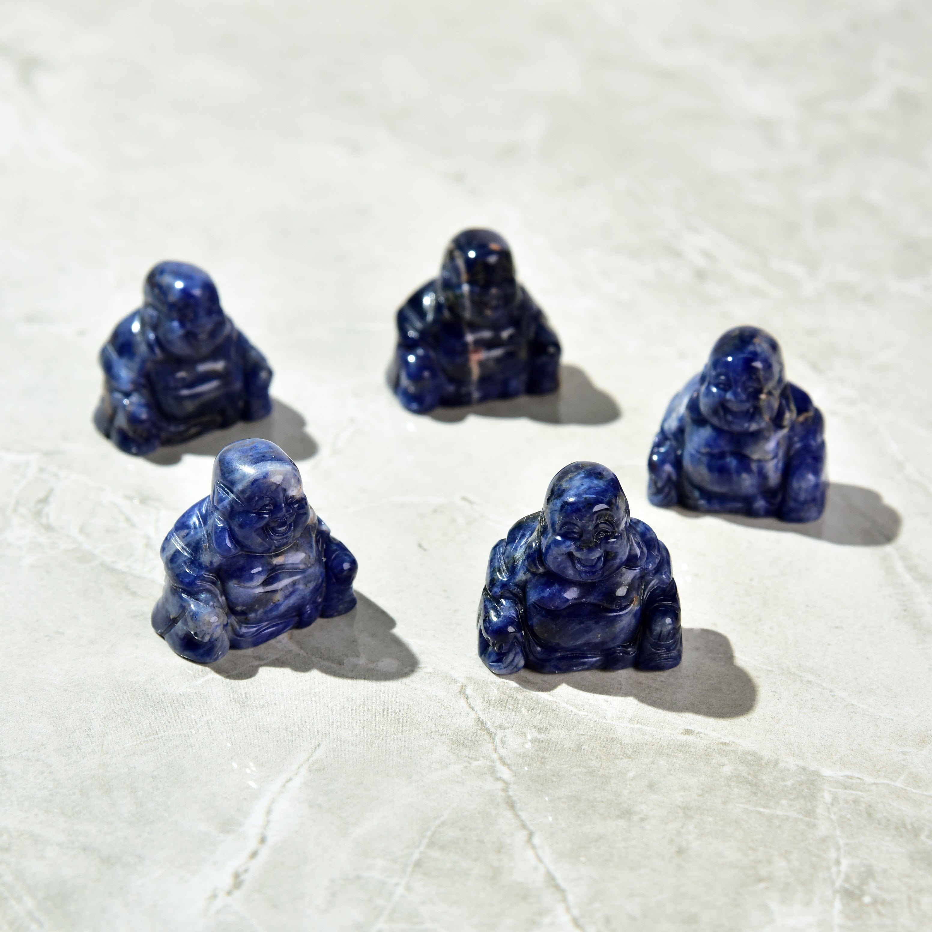 Kalifano Gemstone Carvings Sodalite Budha 1.5" Gemstone Carving CV15-B-SD