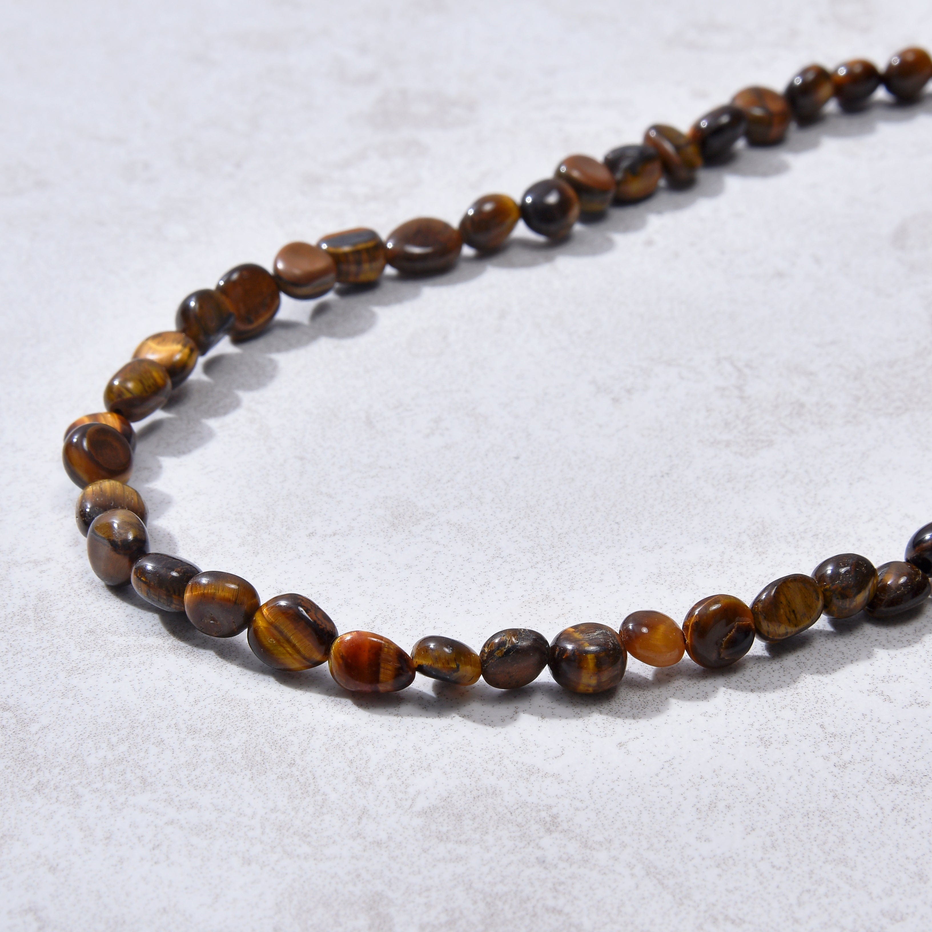 KALIFANO Gemstone Jewelry 8mm Tiger Eye 30" Necklace / Multi wrap Bracelet N77-TE