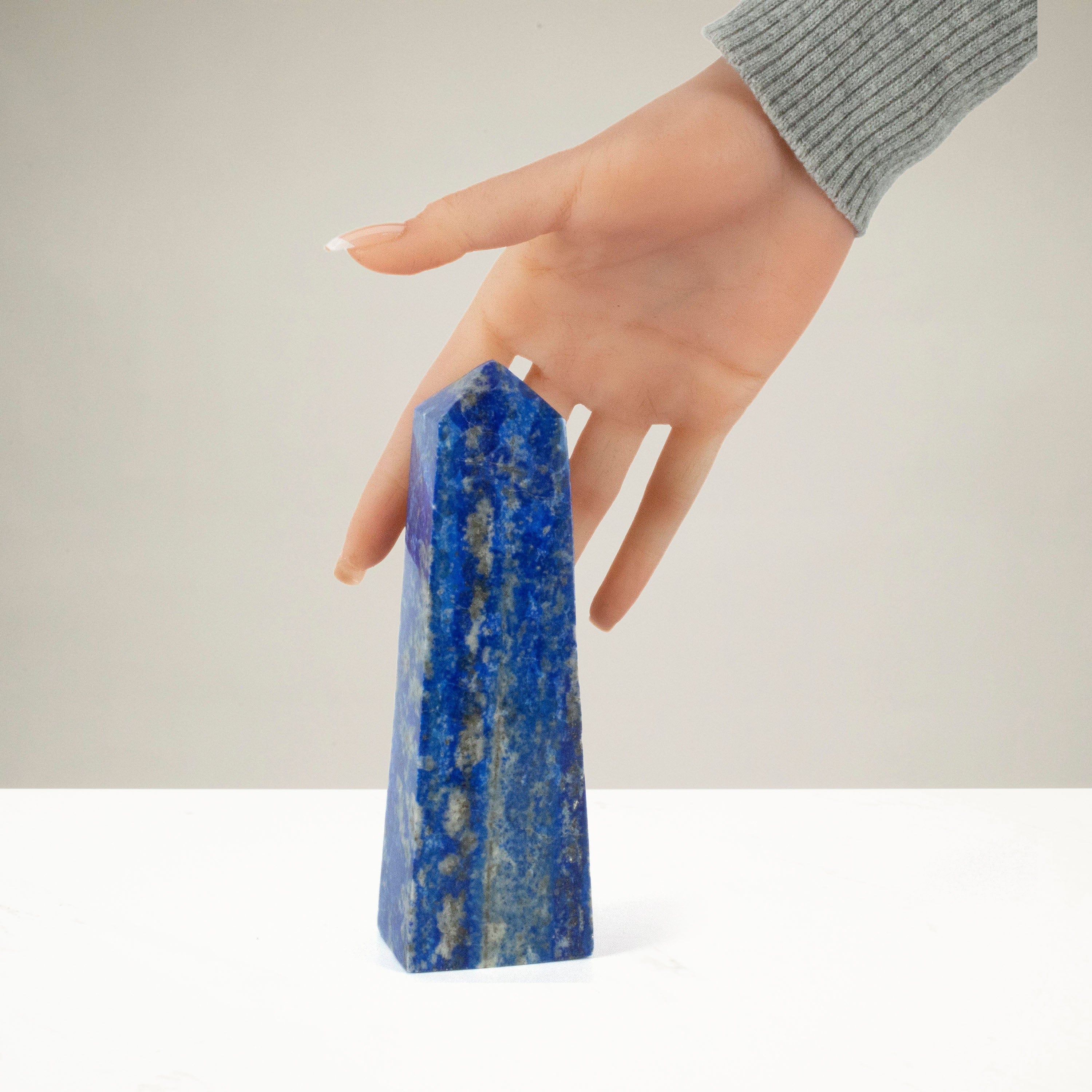 Kalifano Lapis Lapis Lazuli Polished Obelisk from Afghanistan - 6" / 559 grams LPOB1150.001
