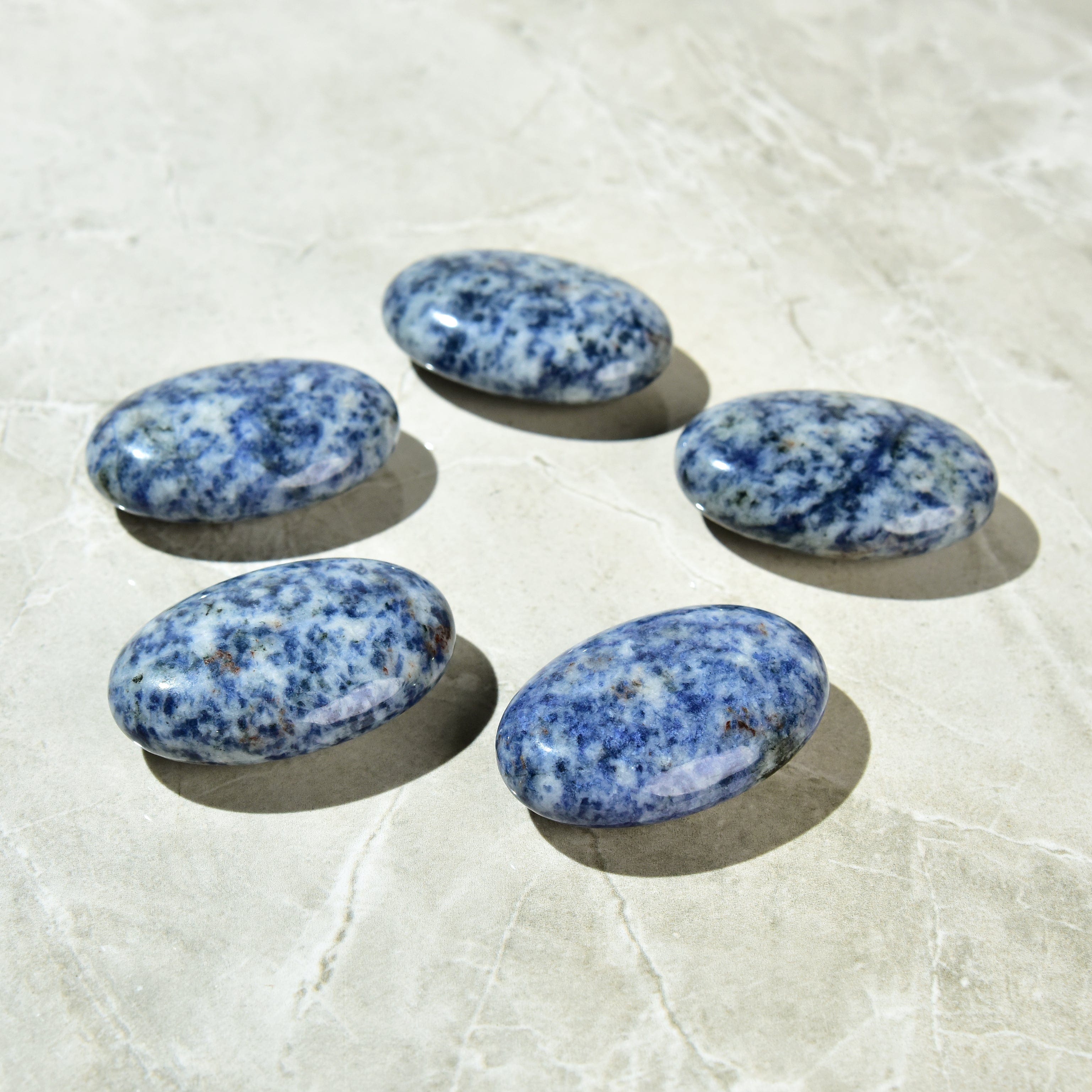 KALIFANO Lapis Sodalite Palm Stone PS60-SD