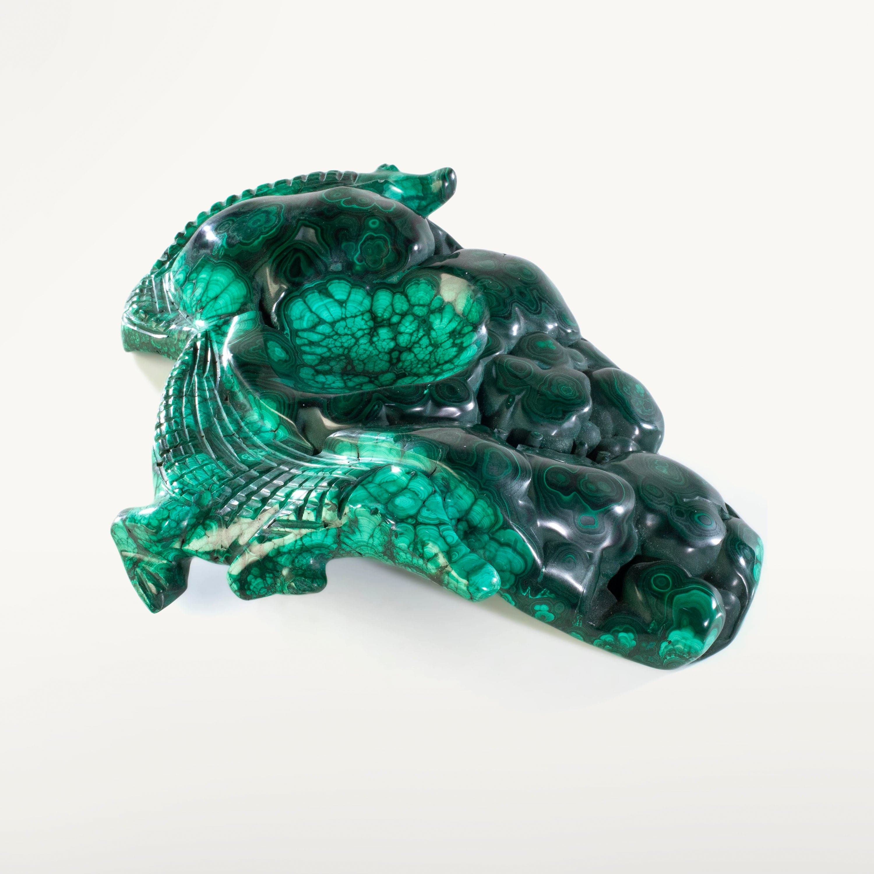 Kalifano Malachite Malachite Ashtray / Bowl Carving 11" / 3,770g MAA5800.001