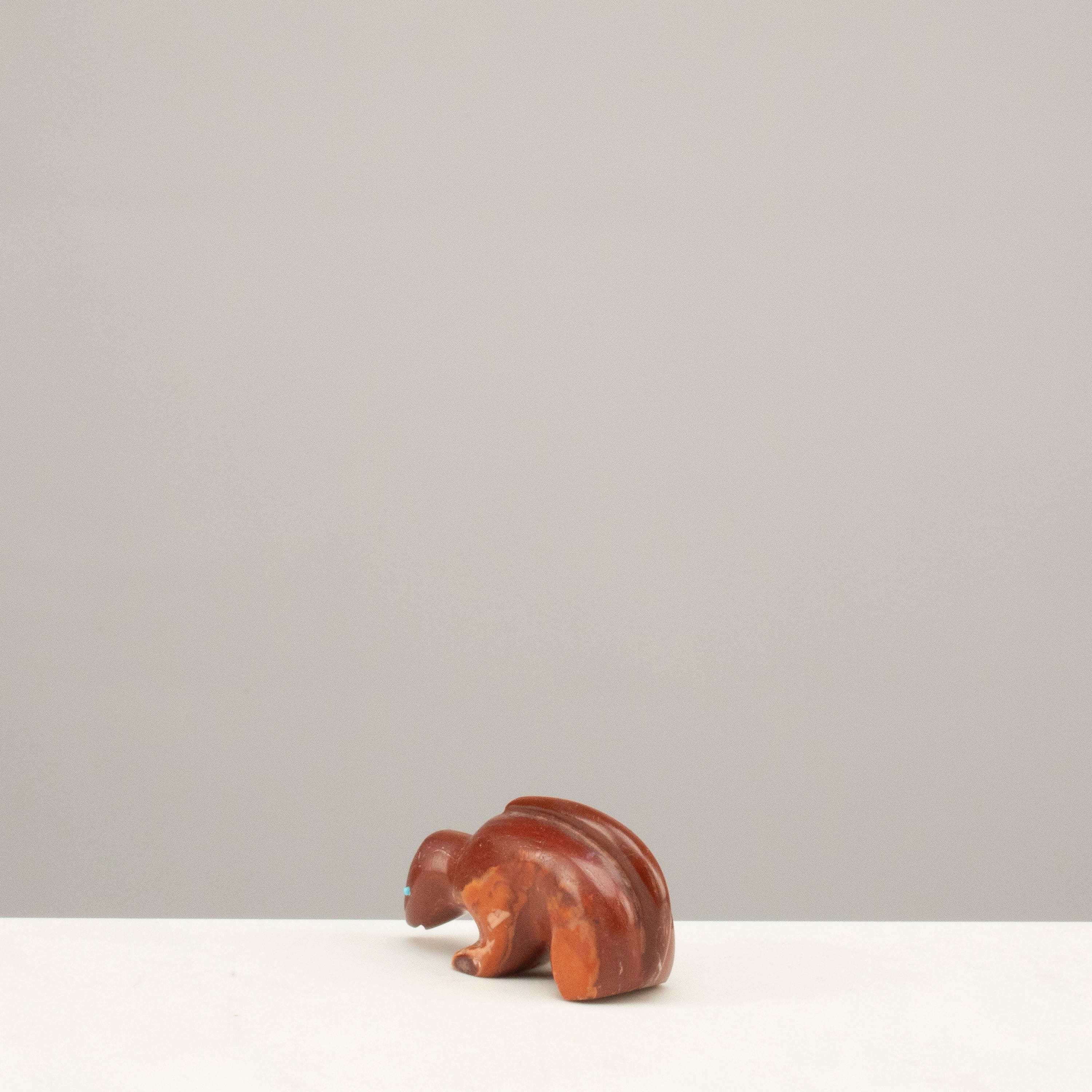 Kalifano Native American Fetish Carvings Melvin Sandoval Red Jasper Handmade Zuni Fetish Carving NAC200.001
