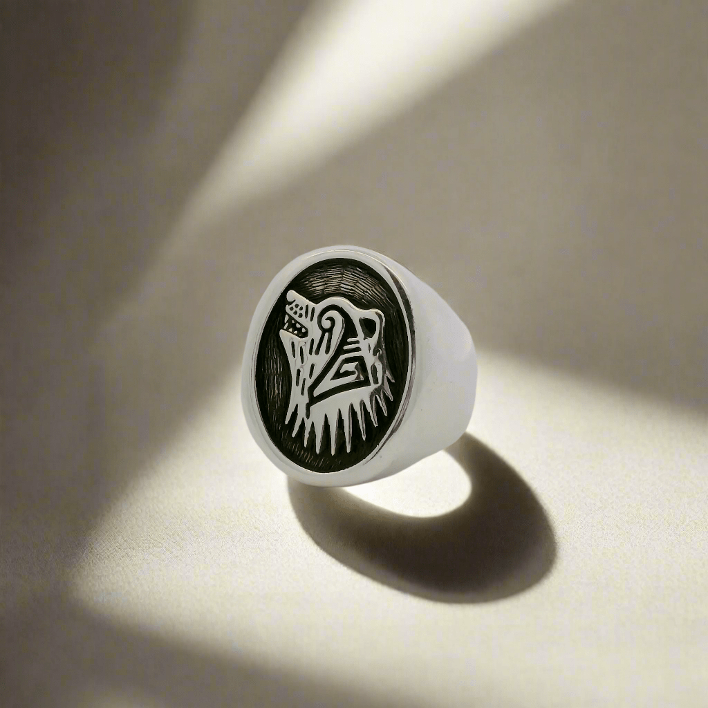 Kalifano Native American Jewelry 10.5 Bear Hopi USA Native American Made 925 Sterling Silver Ring NAR600.100.105