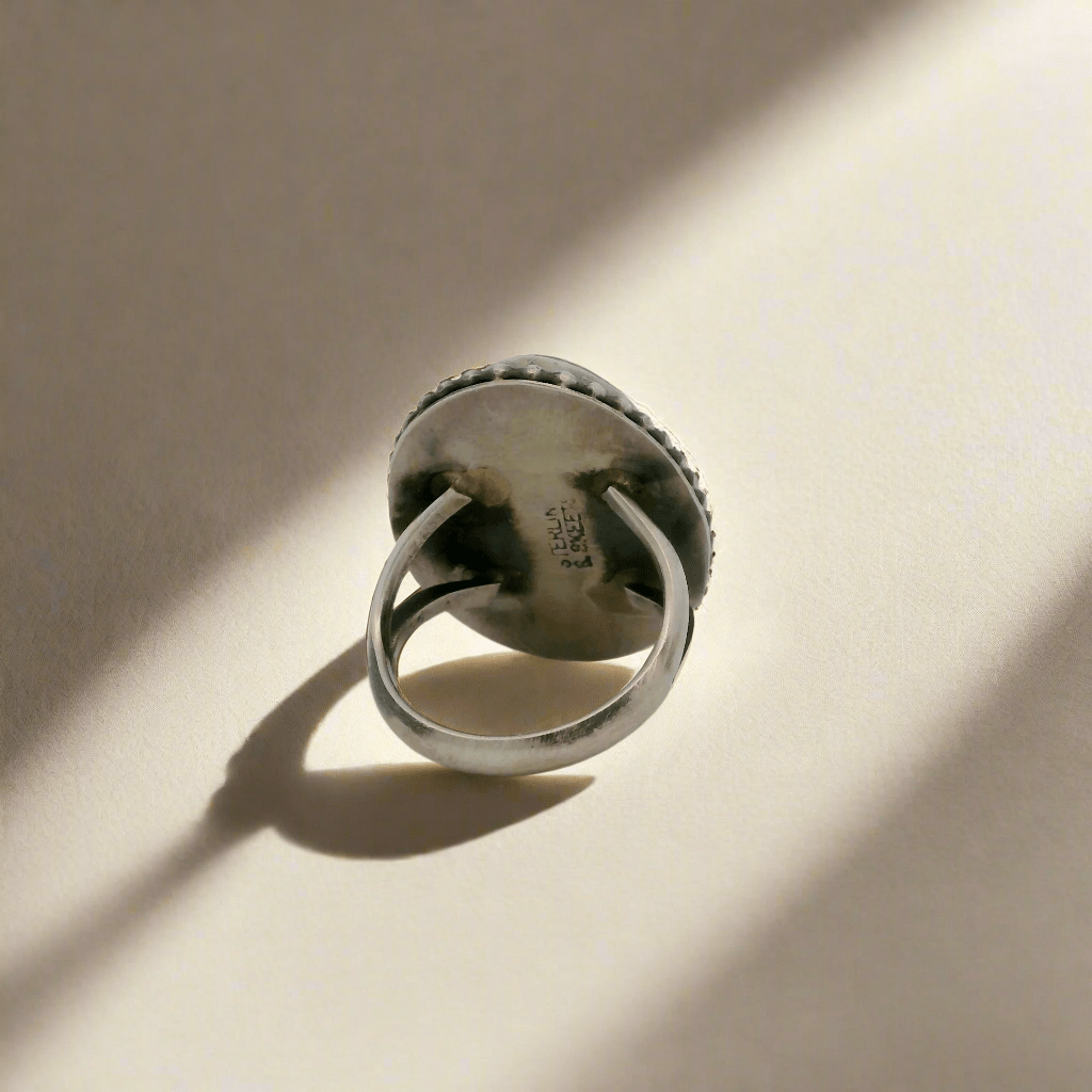Kalifano Native American Jewelry 6.5 Scott Skeets Sonoran Gold Turquoise Navajo USA Native American Made 925 Sterling Silver Ring NAR600.089.65