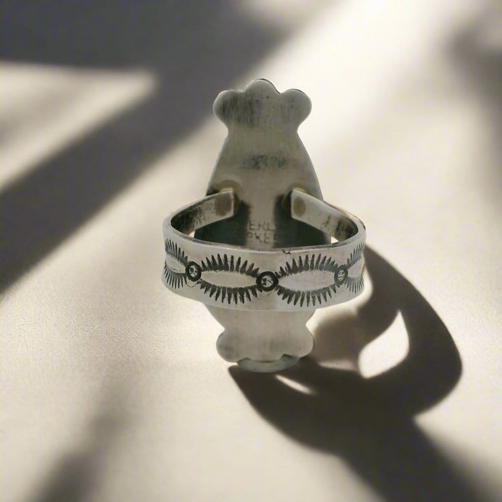 Kalifano Native American Jewelry 7 Scott Skeets Royston Turquoise Navajo USA Native American Made 925 Sterling Silver Ring NAR600.087.7