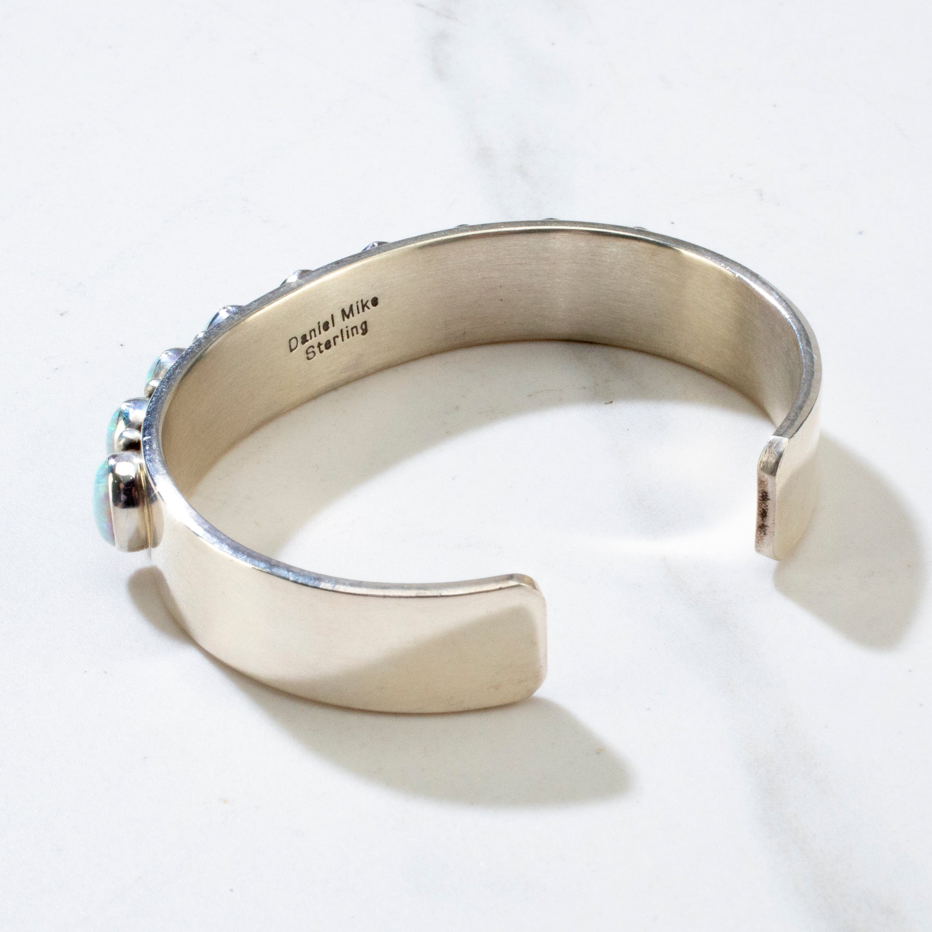 Kalifano Native American Jewelry Daniel Mike Opal Navajo USA Native American Made 925 Sterling Silver Cuff NAB1500.014
