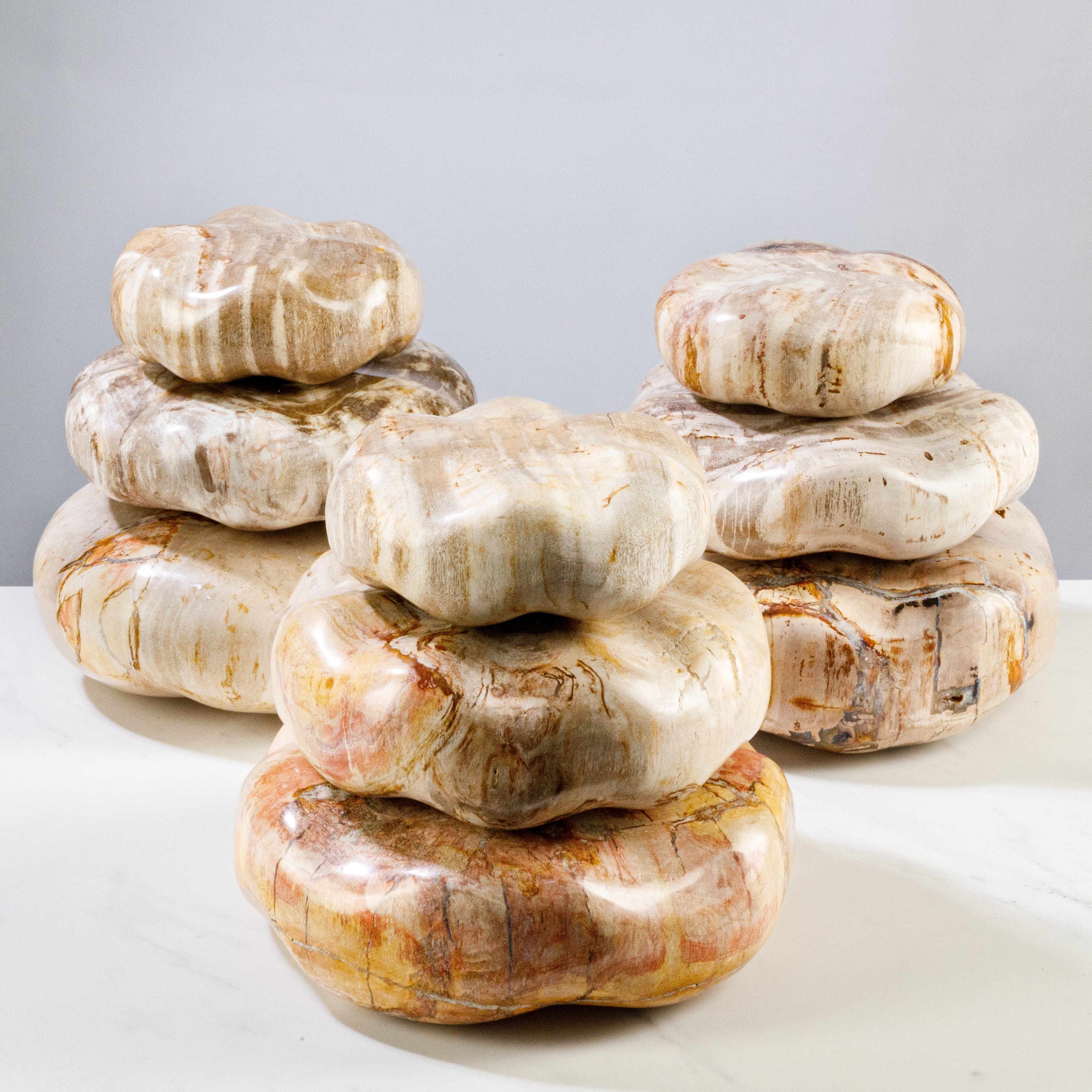 Kalifano Petrified Wood 10" Brown Petrified Wood Sculpture Stack PWST1400-BN