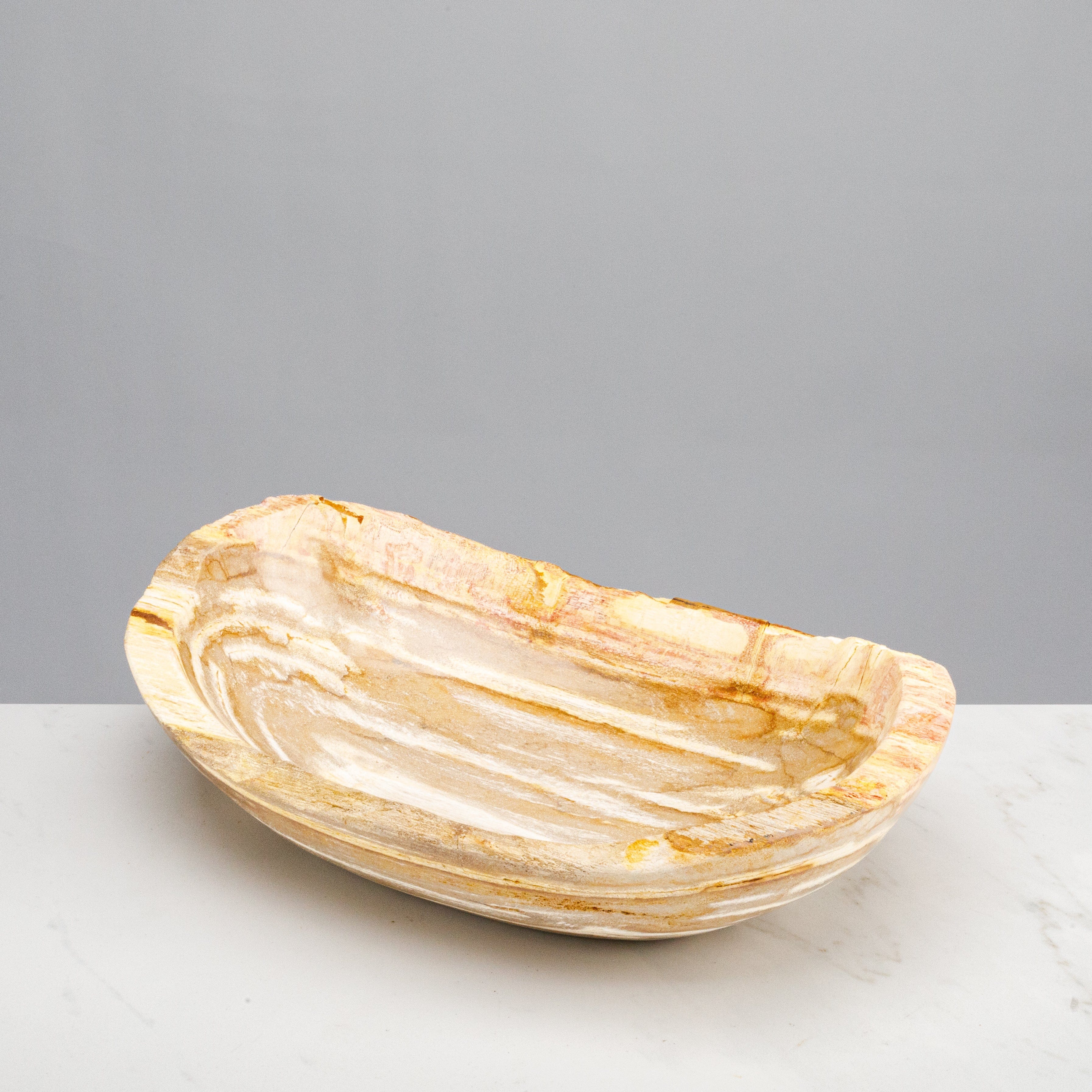 Kalifano Petrified Wood 13" Brown Petrified Wood Bowl PWBO700-BN