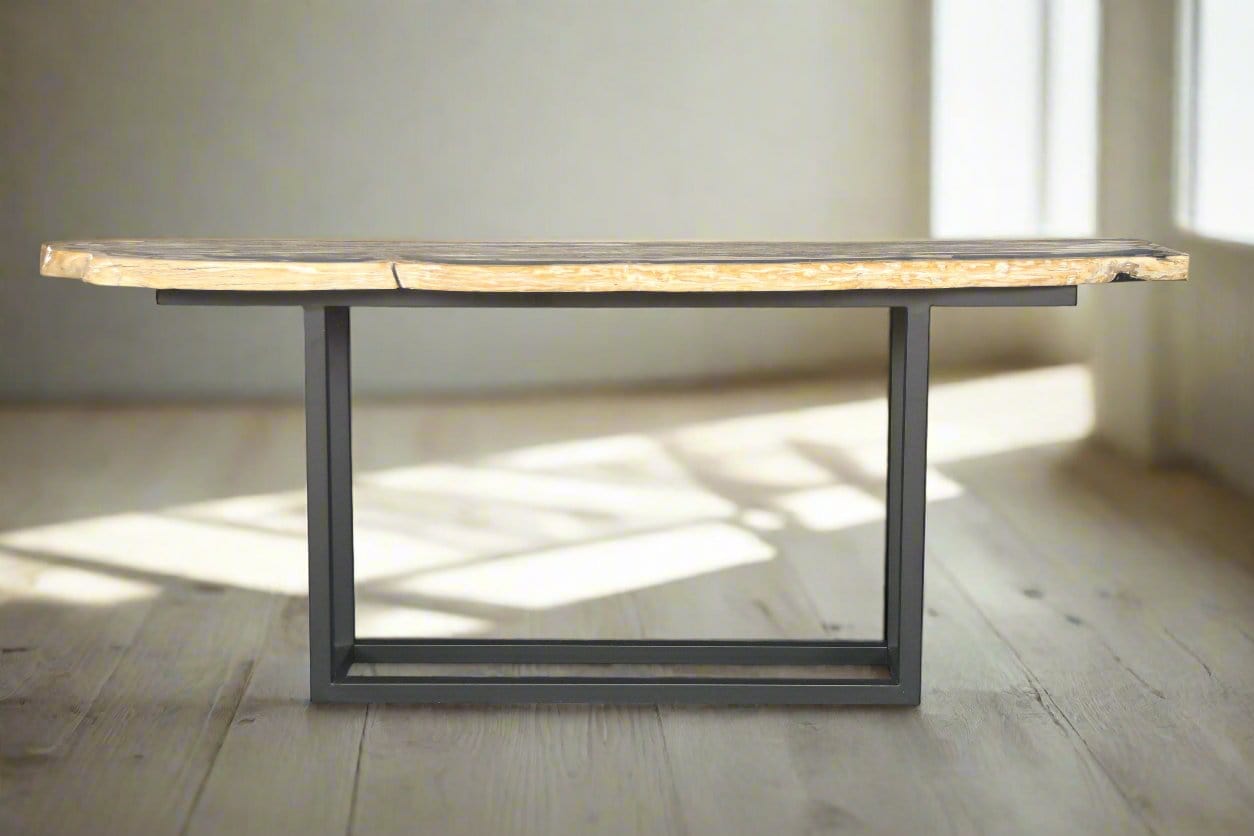 Kalifano Petrified Wood Petrified Wood Console Table 80" / 198 lbs PWR7200.004