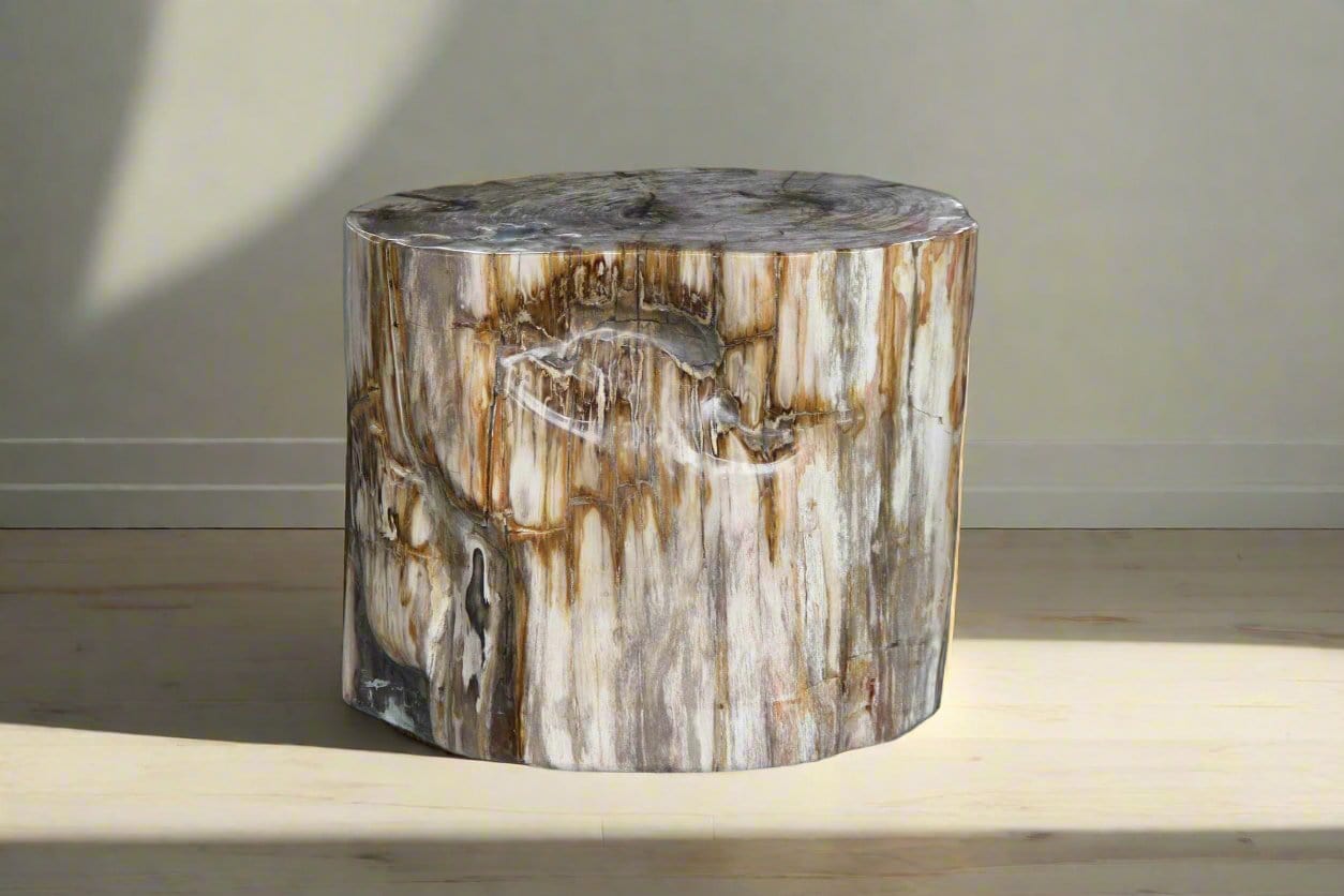 Kalifano Petrified Wood Petrified Wood Round Stump 20" / 416 lbs PWS7600.002