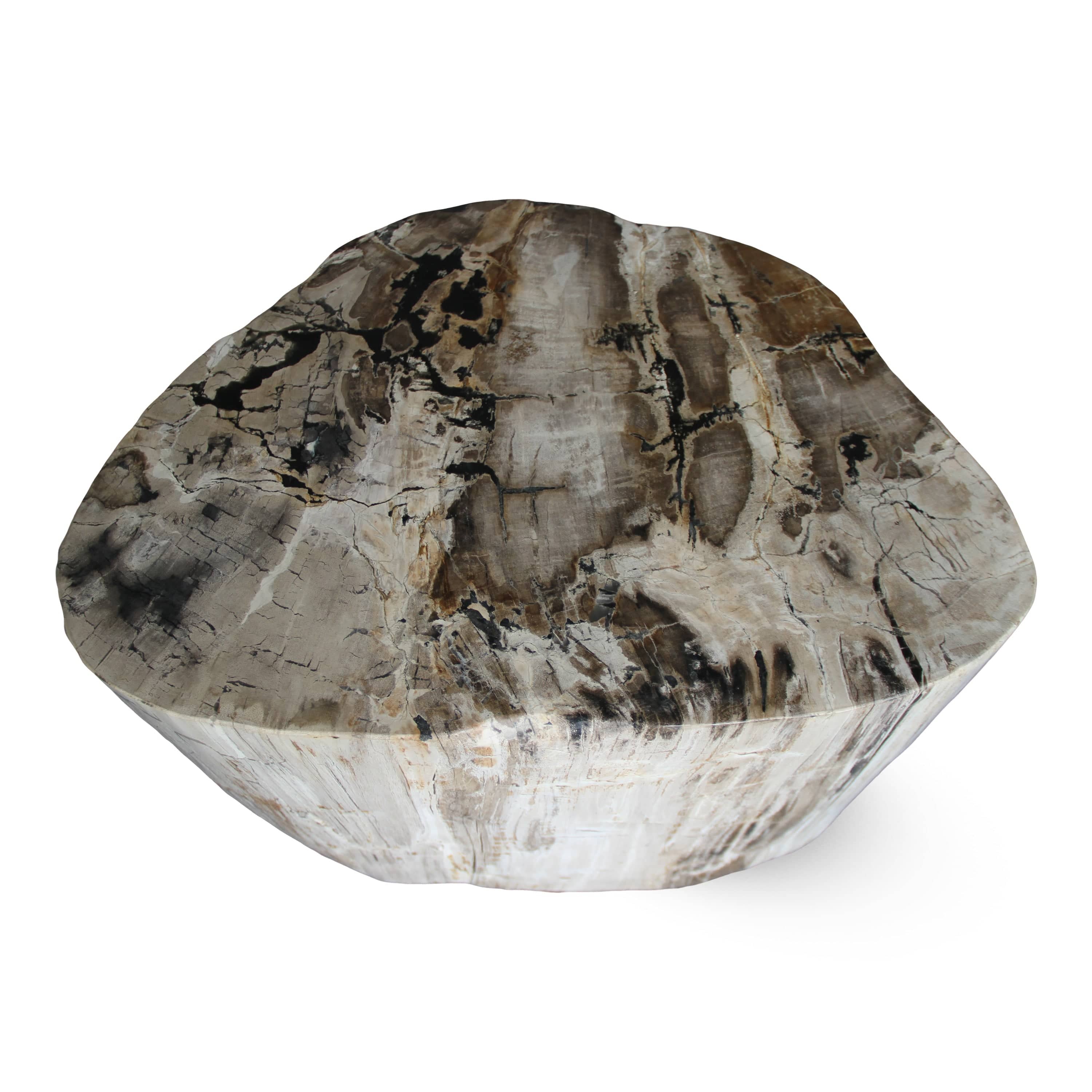 Kalifano Petrified Wood Petrified Wood Round Stump / Stool from Indonesia - 16" / 286 lbs PWS5200.002
