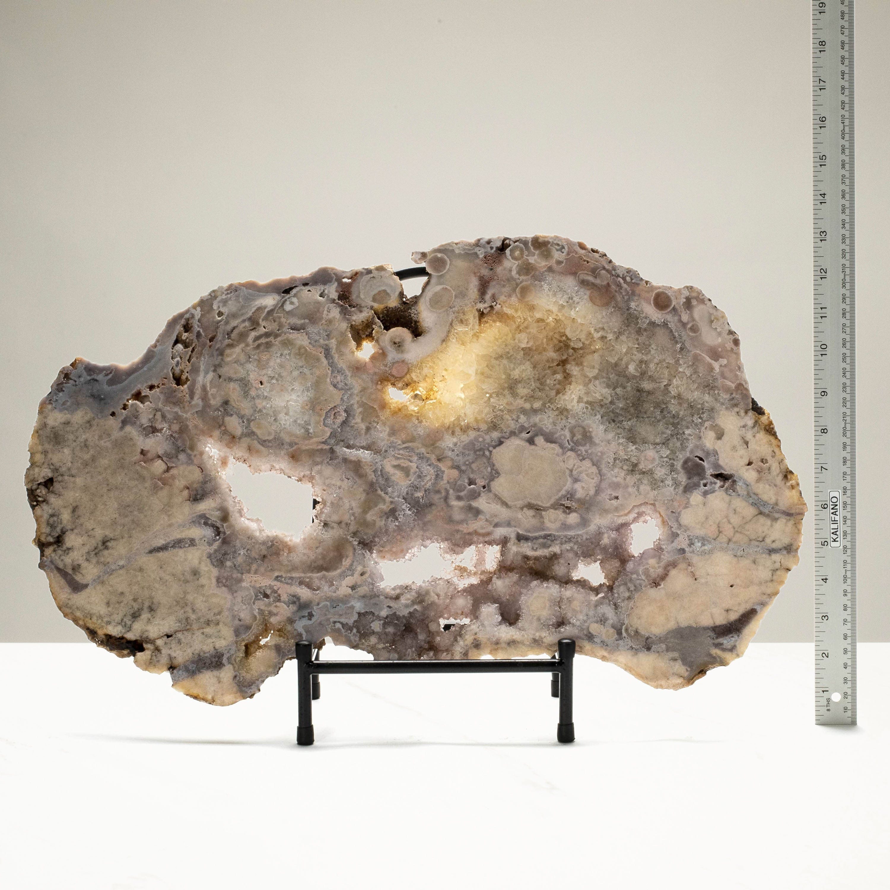 Kalifano Pink Amethyst Natural Brazilian Pink Amethyst Slab - 23 in / 15 lbs BRA4800.001