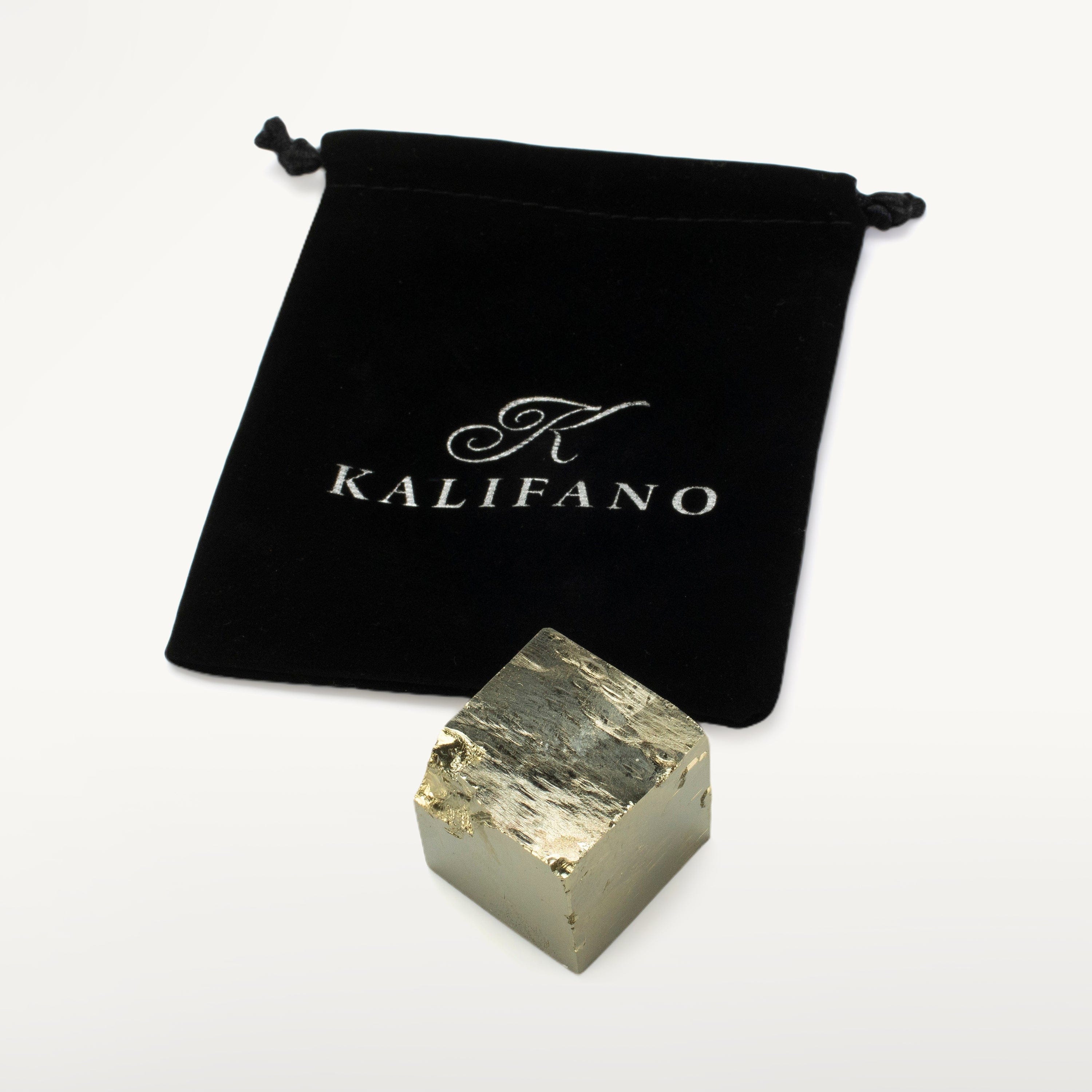 Kalifano Pyrite Natural Pyrite Cube from Spain - 1.2" / 125g SPC180