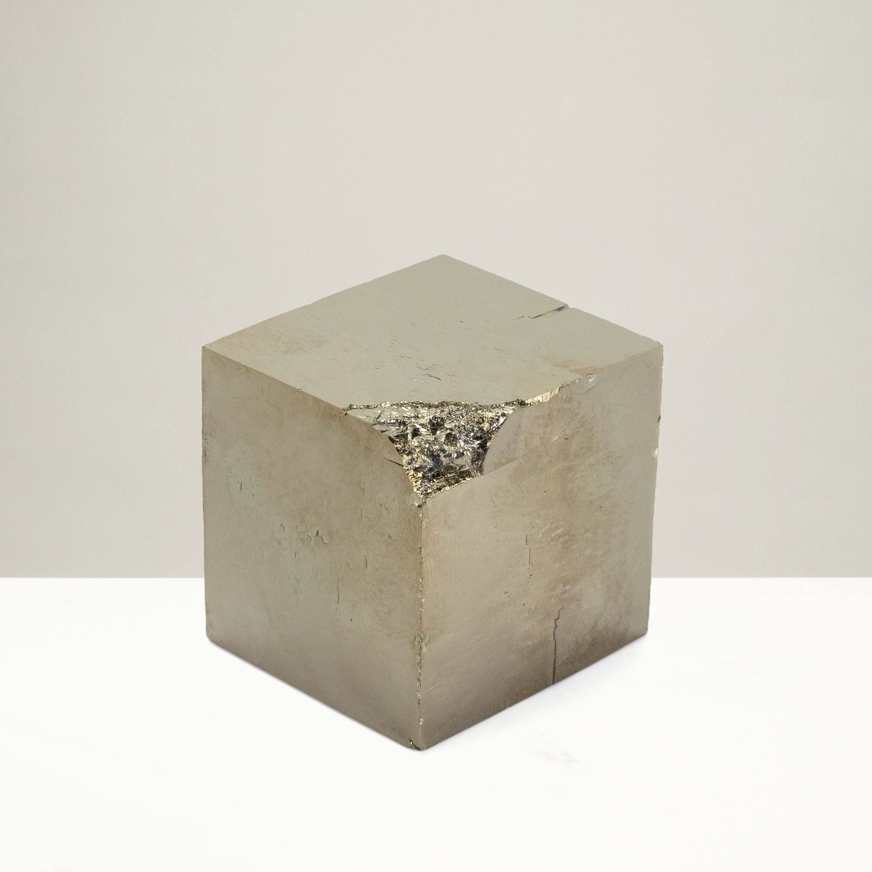 Kalifano Pyrite Natural Pyrite Cube from Spain - 1.3" / 180g SPC260