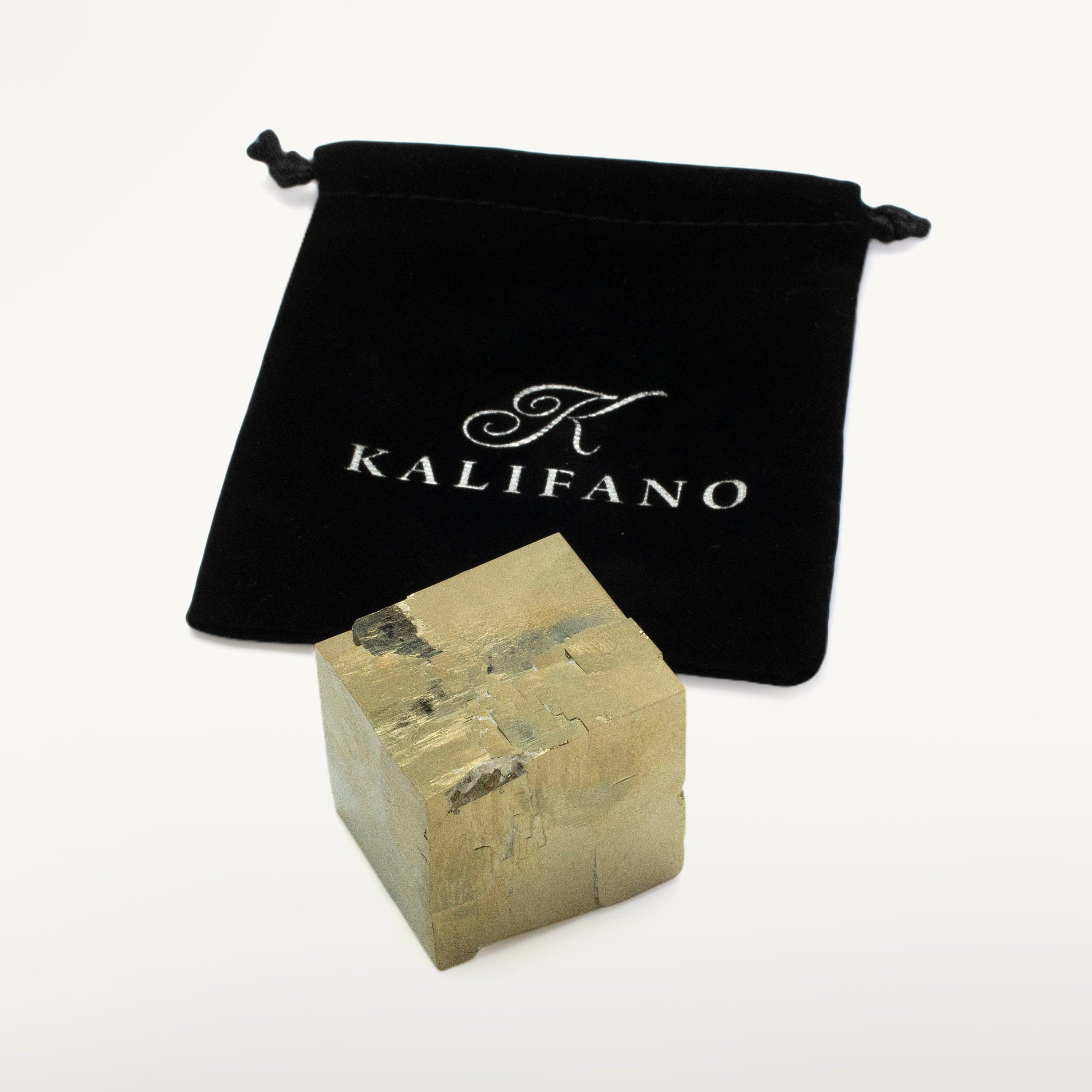 Kalifano Pyrite Natural Pyrite Cube from Spain - 1.5" / 240g SPC360