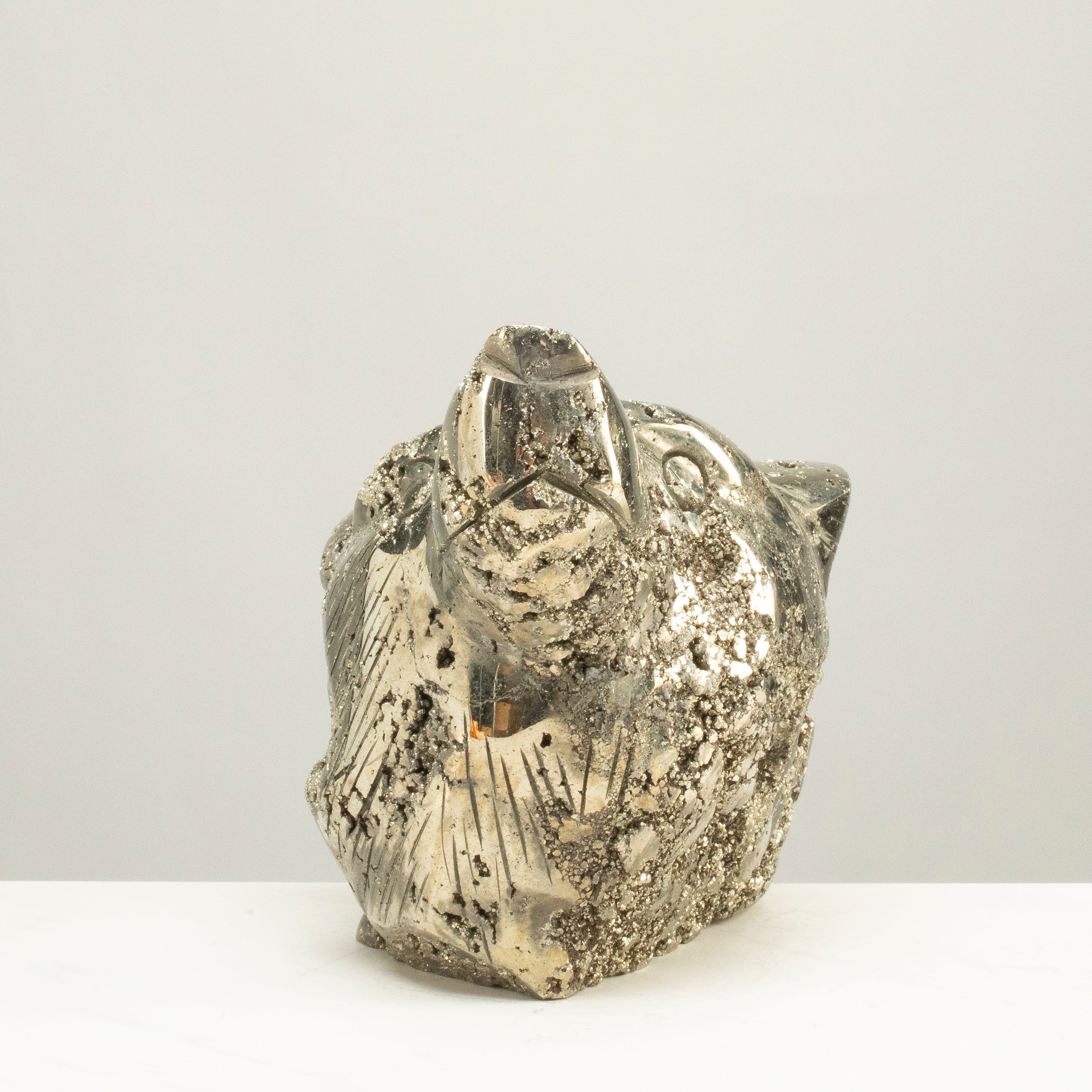 Kalifano Pyrite Peruvian Pyrite Bear Carving 7" / 9.8lbs PCBR5000.001