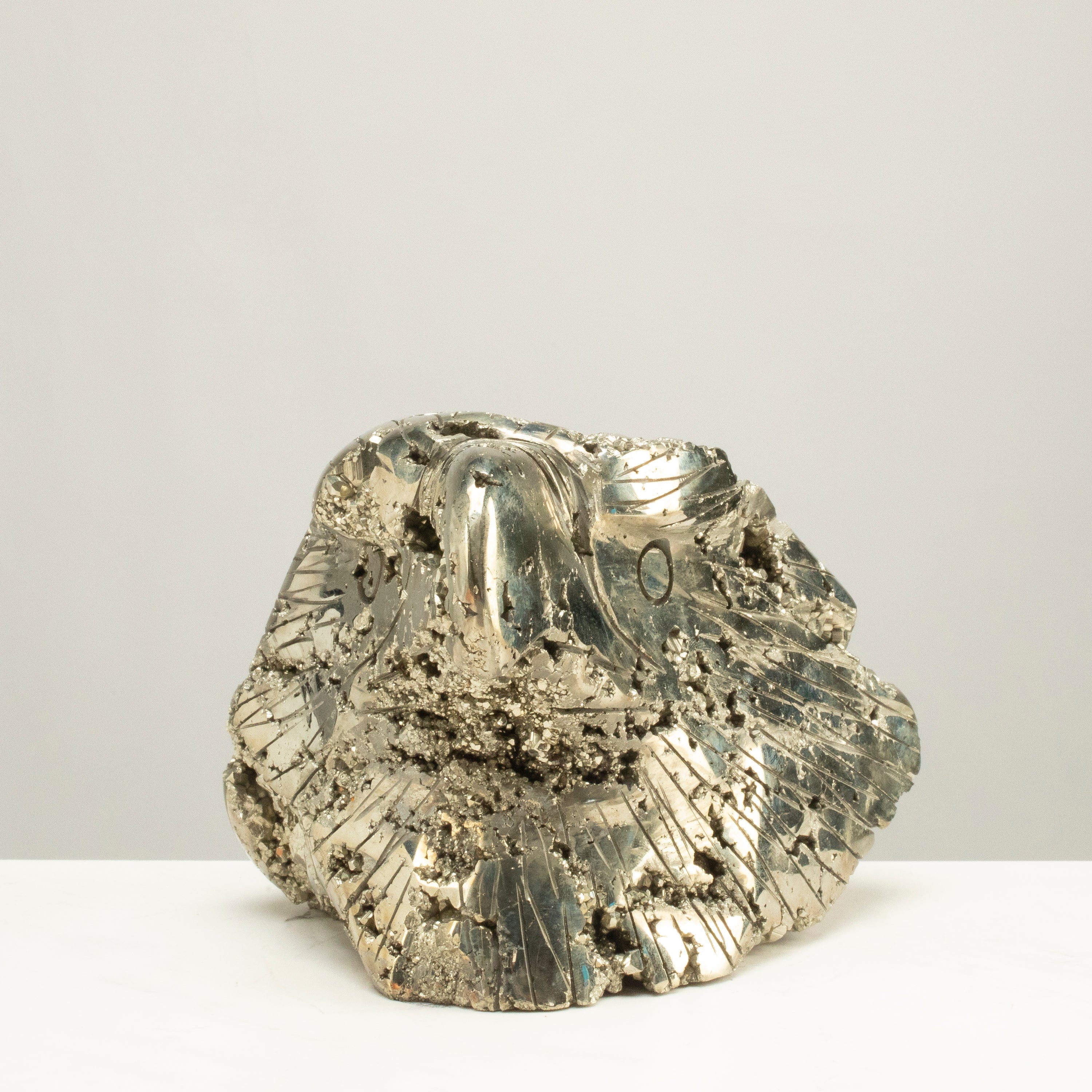 Kalifano Pyrite Peruvian Pyrite Eagle Carving 8" / 12.2lbs PCEAG6200.001