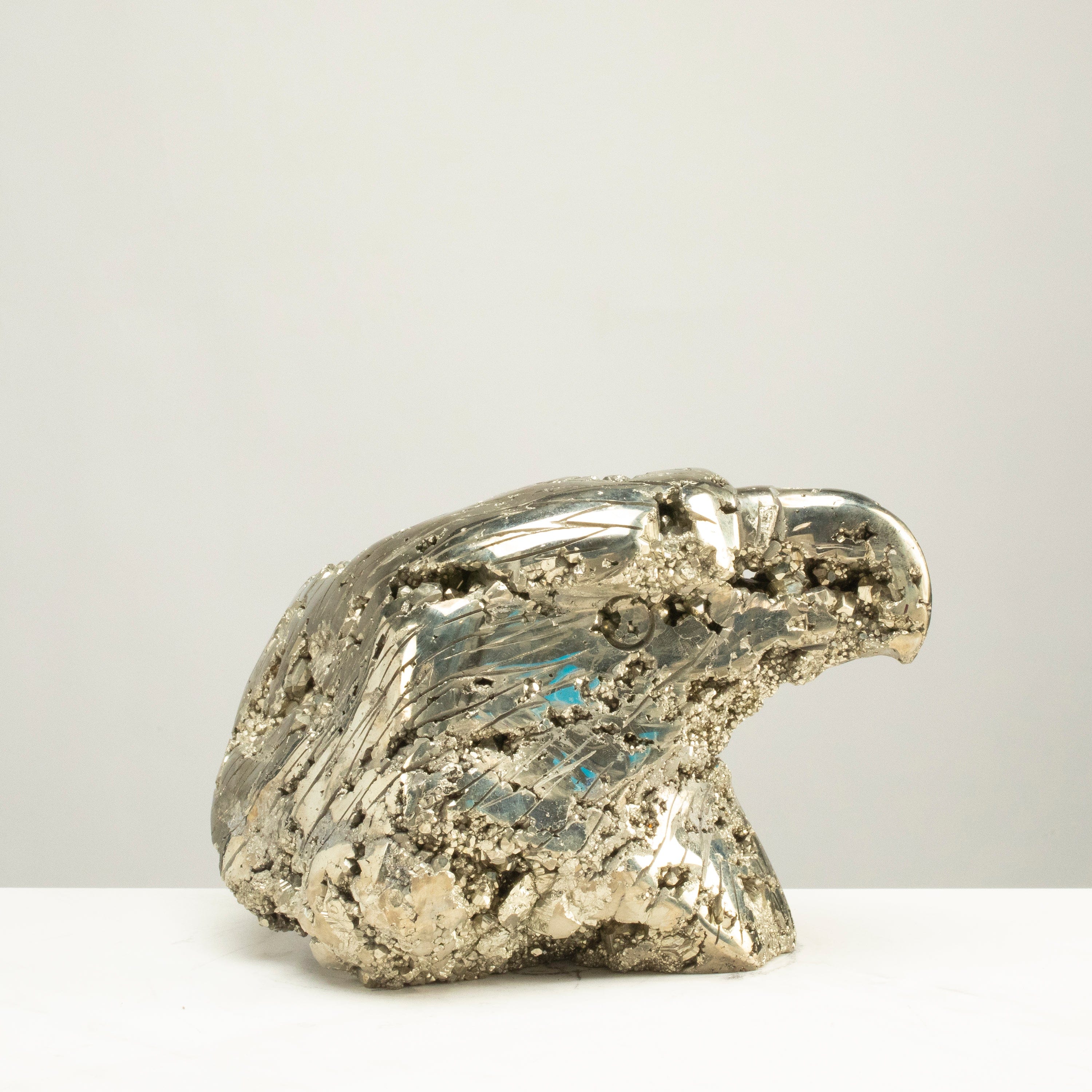 Kalifano Pyrite Peruvian Pyrite Eagle Carving 8" / 12.2lbs PCEAG6200.001