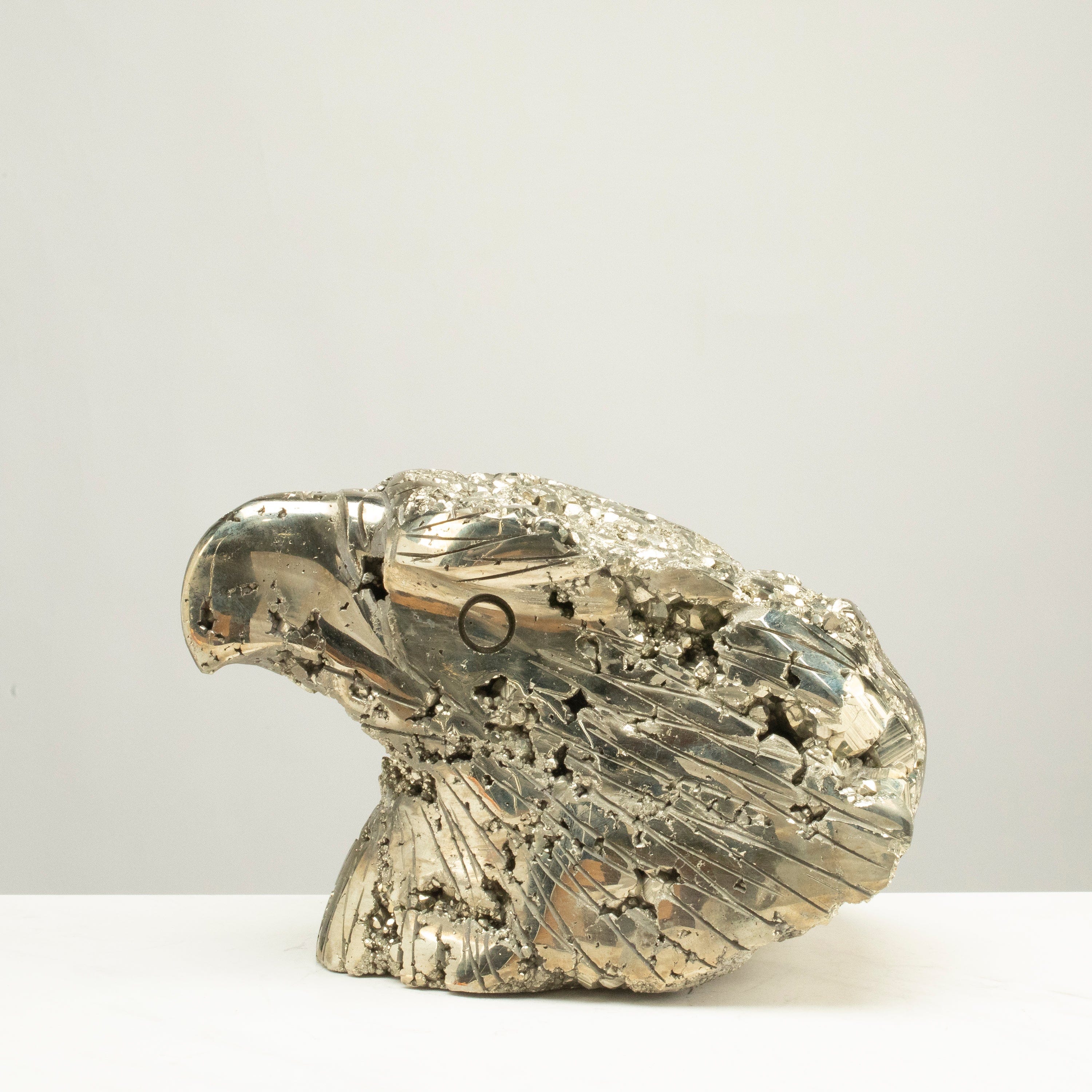 Kalifano Pyrite Peruvian Pyrite Eagle Carving 8" / 12.2lbs PCEAG6200.001