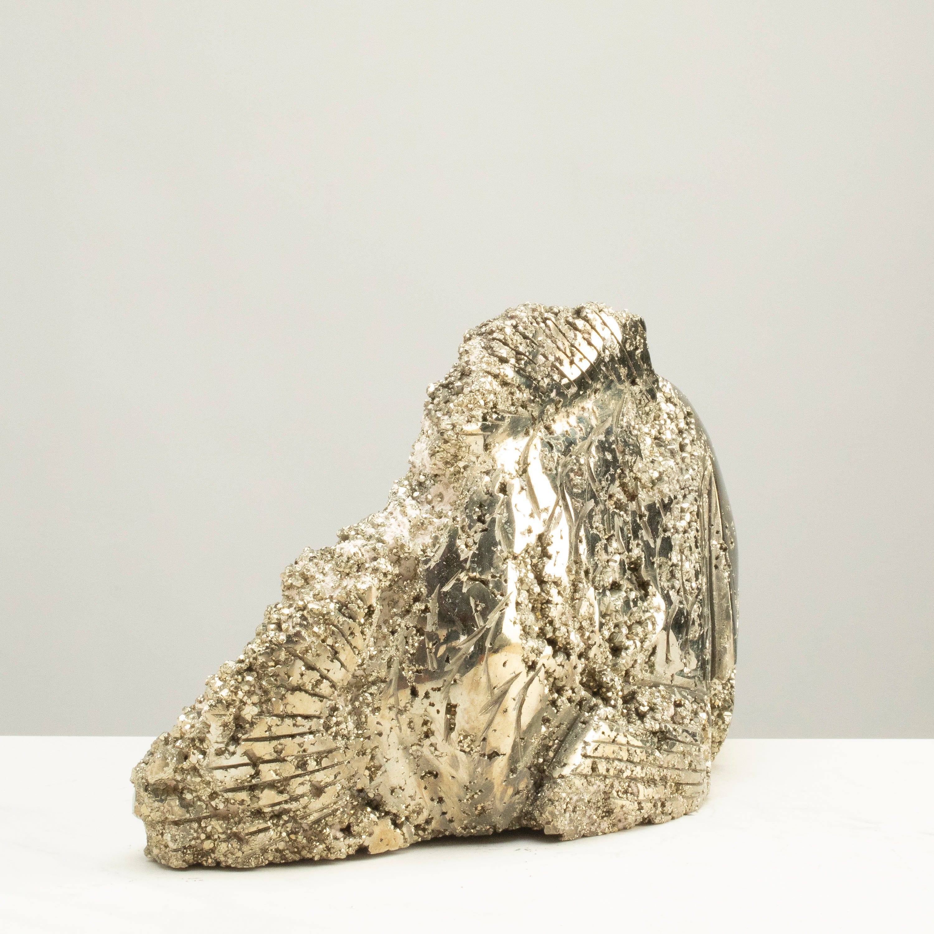 Kalifano Pyrite Peruvian Pyrite Fish Carving 9" / 8.9lbs PCFS5000.001