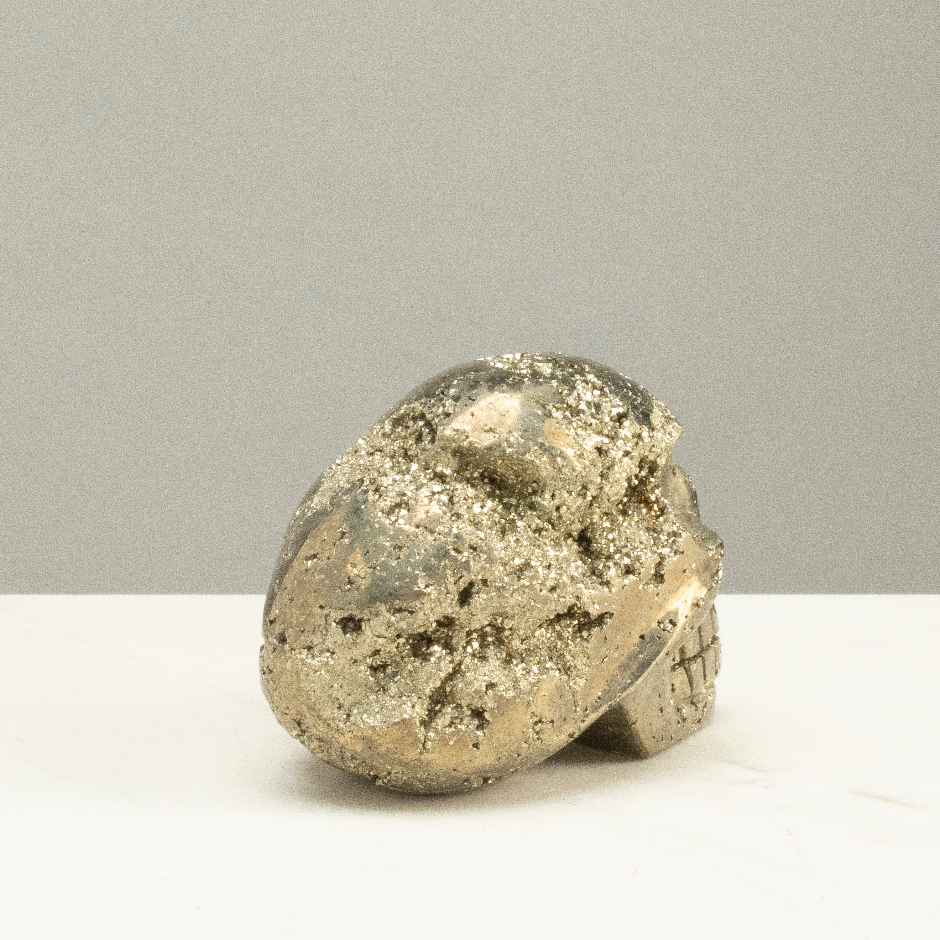 Kalifano Pyrite Peruvian Pyrite Skull Carving 3" / 0.8lbs PCSK600.001