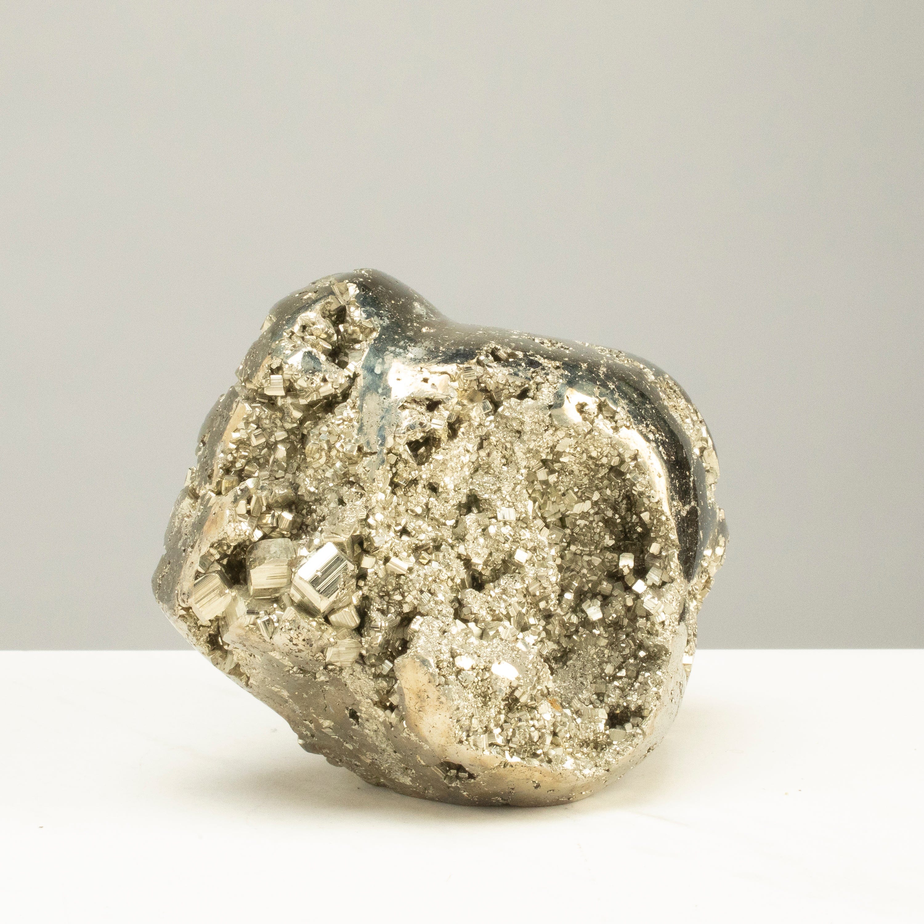 Kalifano Pyrite Peruvian Pyrite Skull Carving 5" / 2.6lbs PCSK1800.001