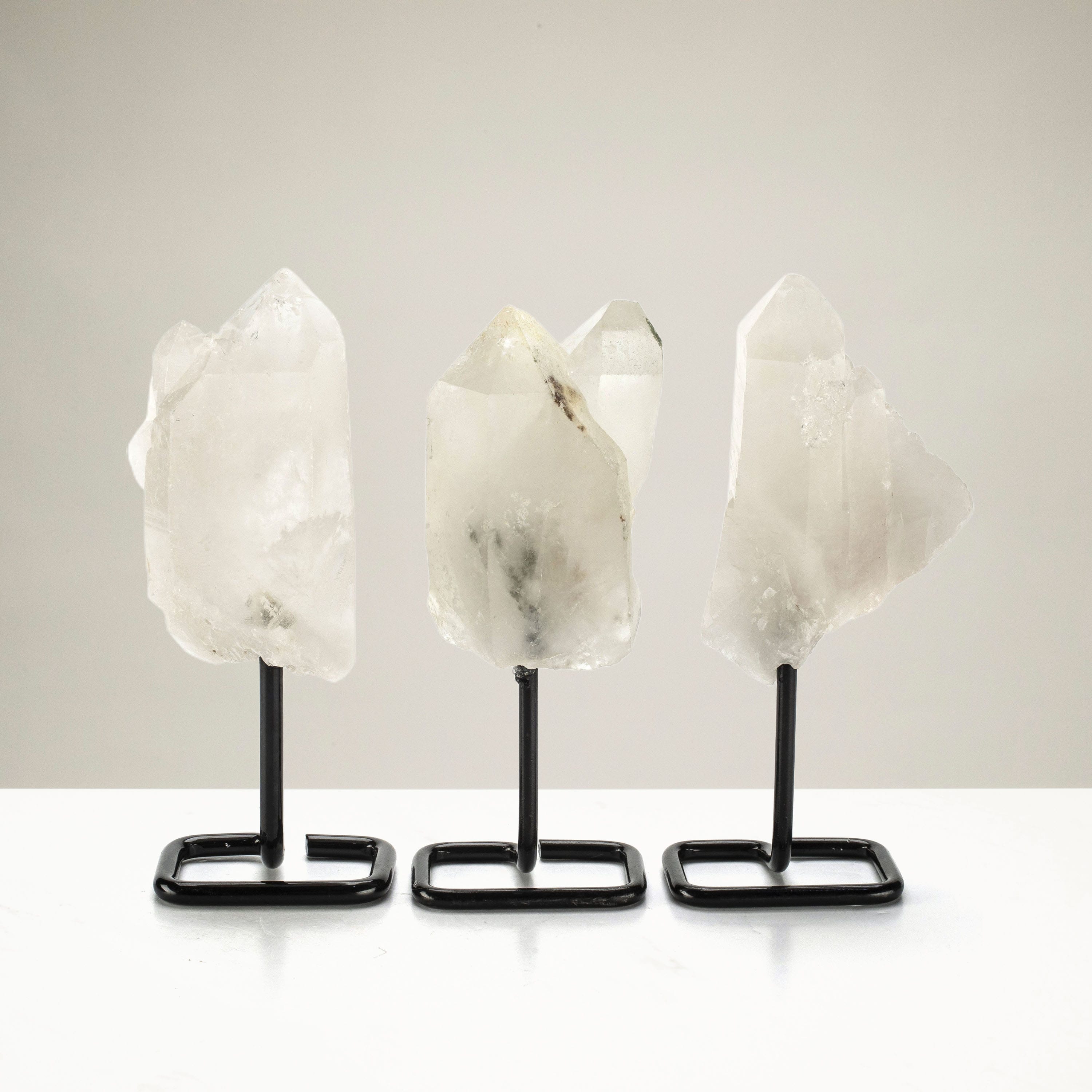 Kalifano Quartz Brazilian Clear Quartz Point on Stand - 1.5 lbs QCP300