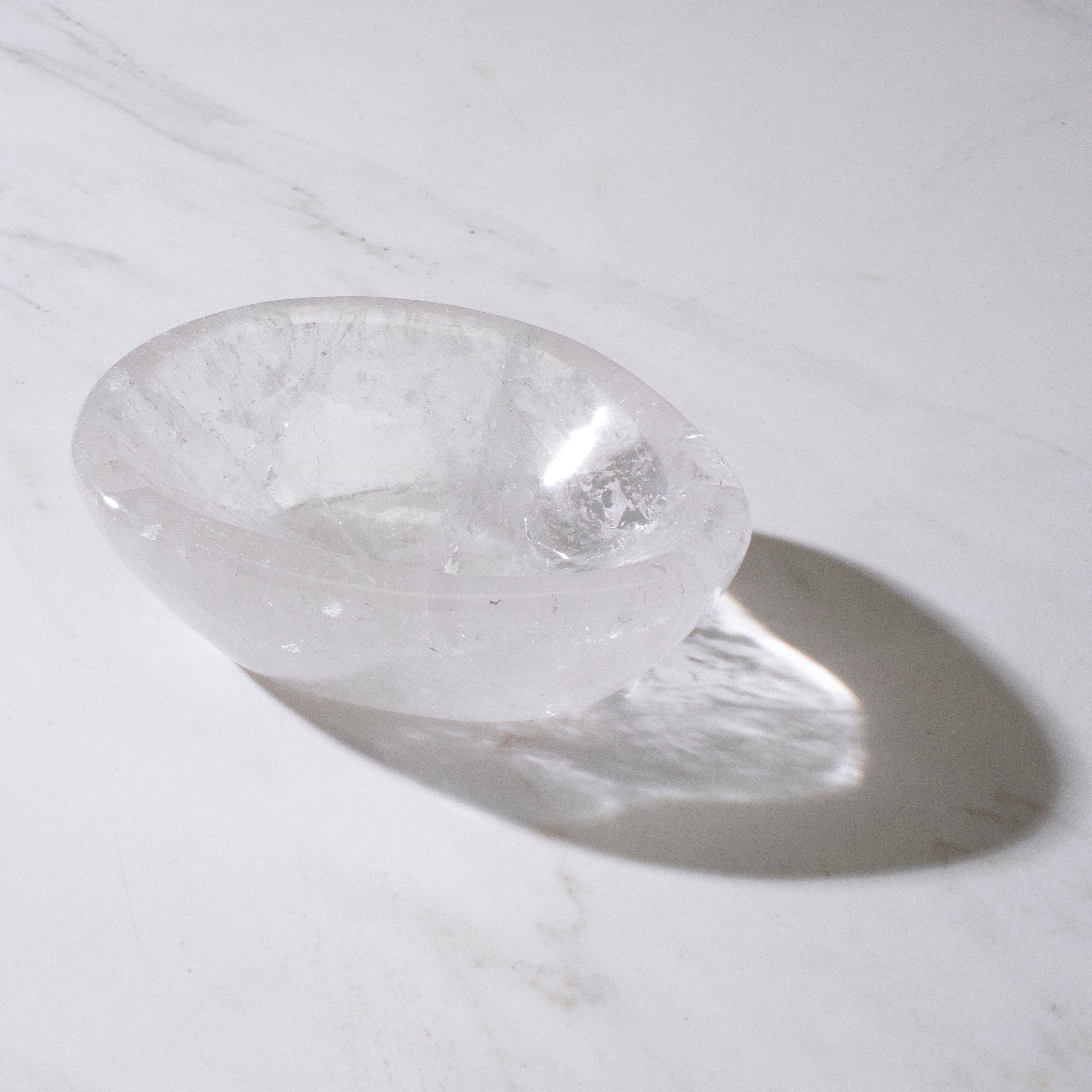 Kalifano Quartz Natural Crystal Quartz Bowl - 400 grams BQ700