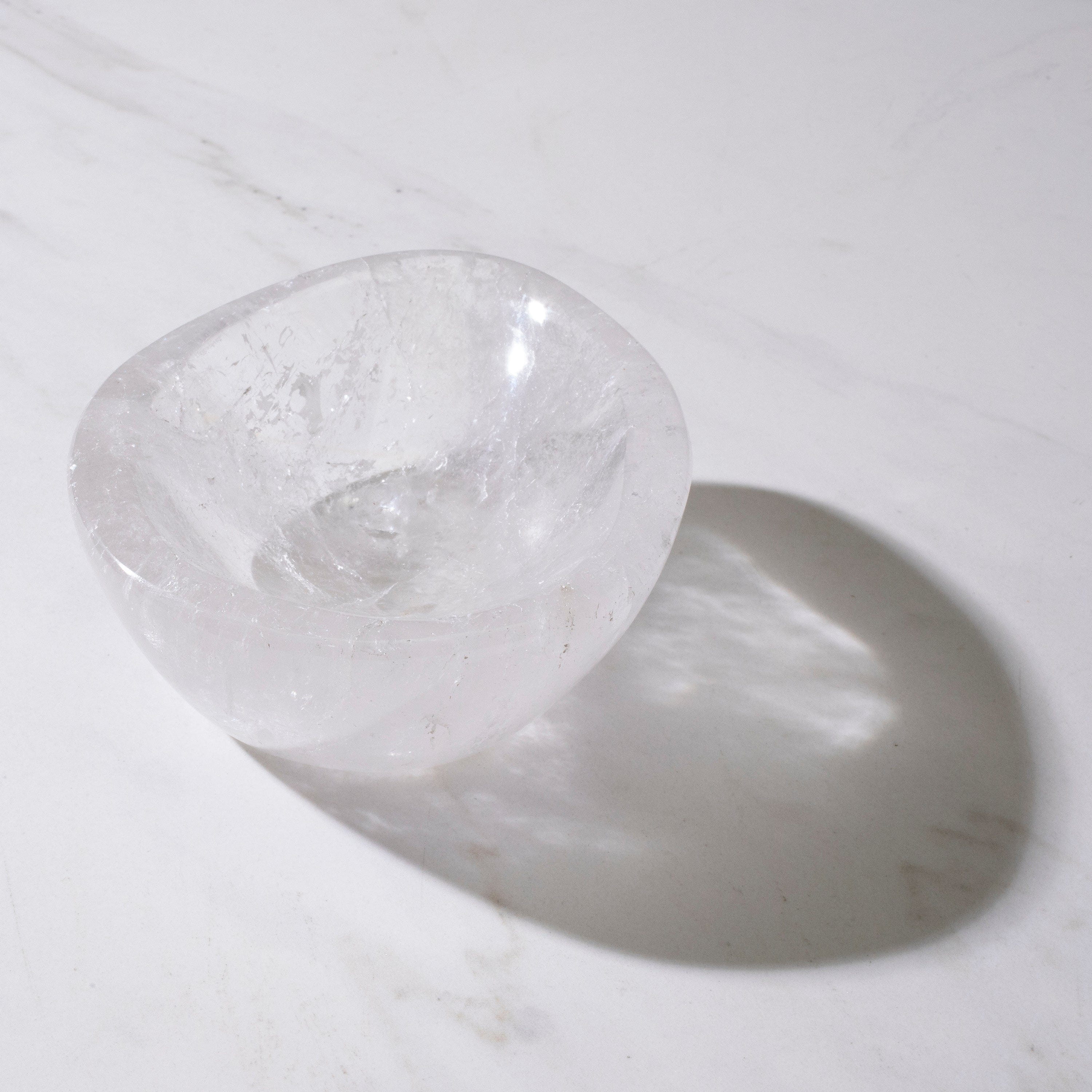 Kalifano Quartz Natural Crystal Quartz Bowl - 400 grams BQ700
