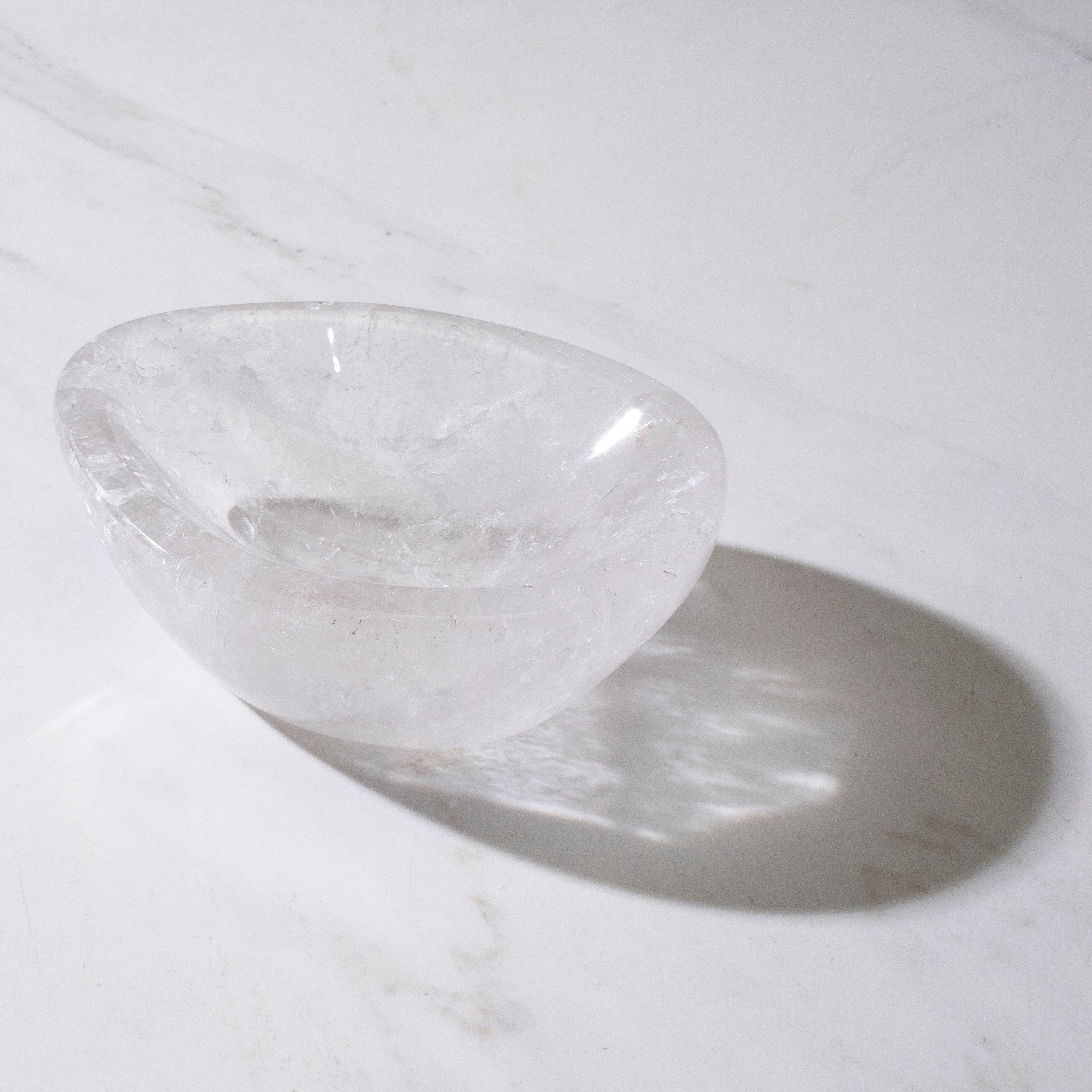 Kalifano Quartz Natural Crystal Quartz Bowl - 400 grams BQ700