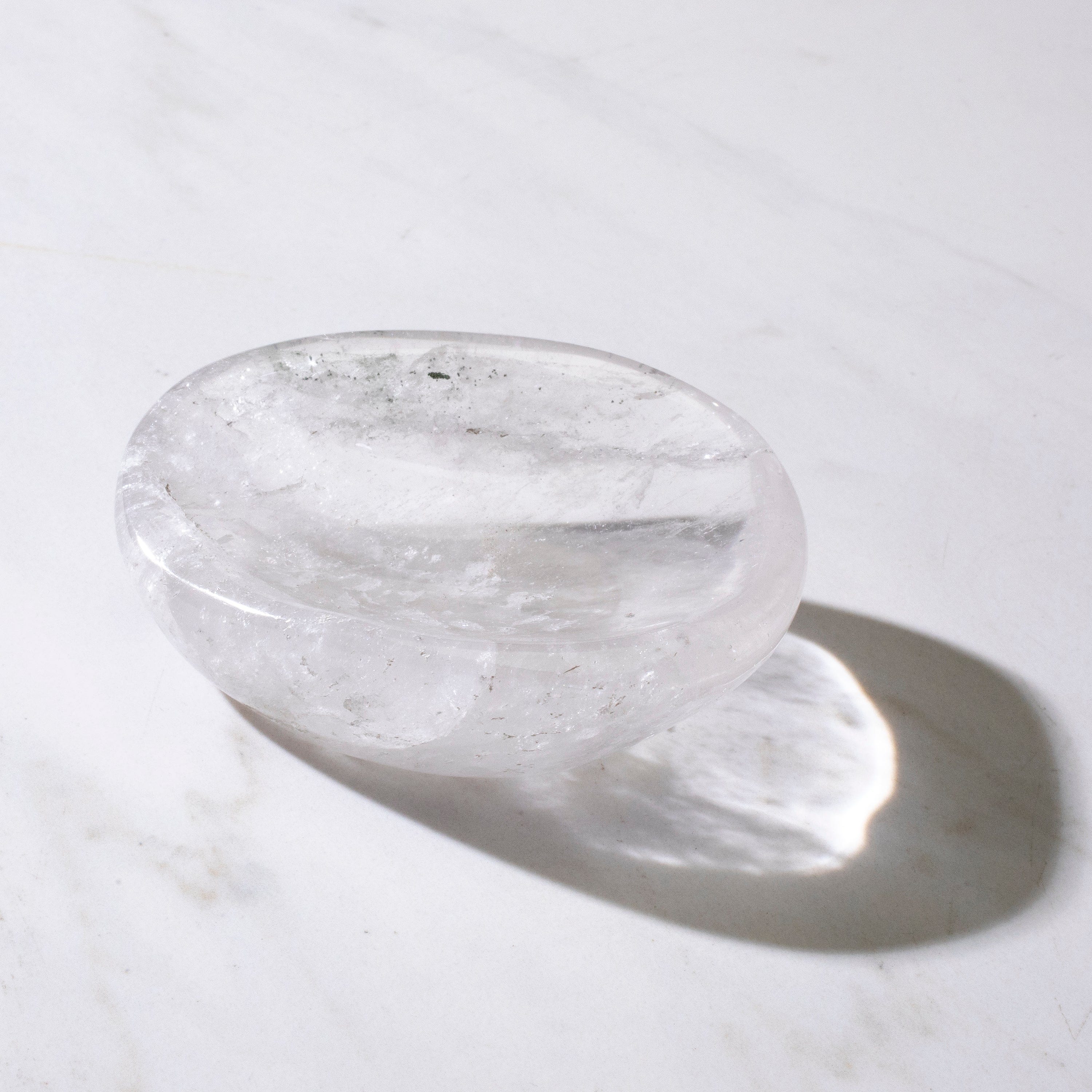 Kalifano Quartz Natural Crystal Quartz Bowl (Smooth / Polished Edges) - 200 grams BQ500-PE