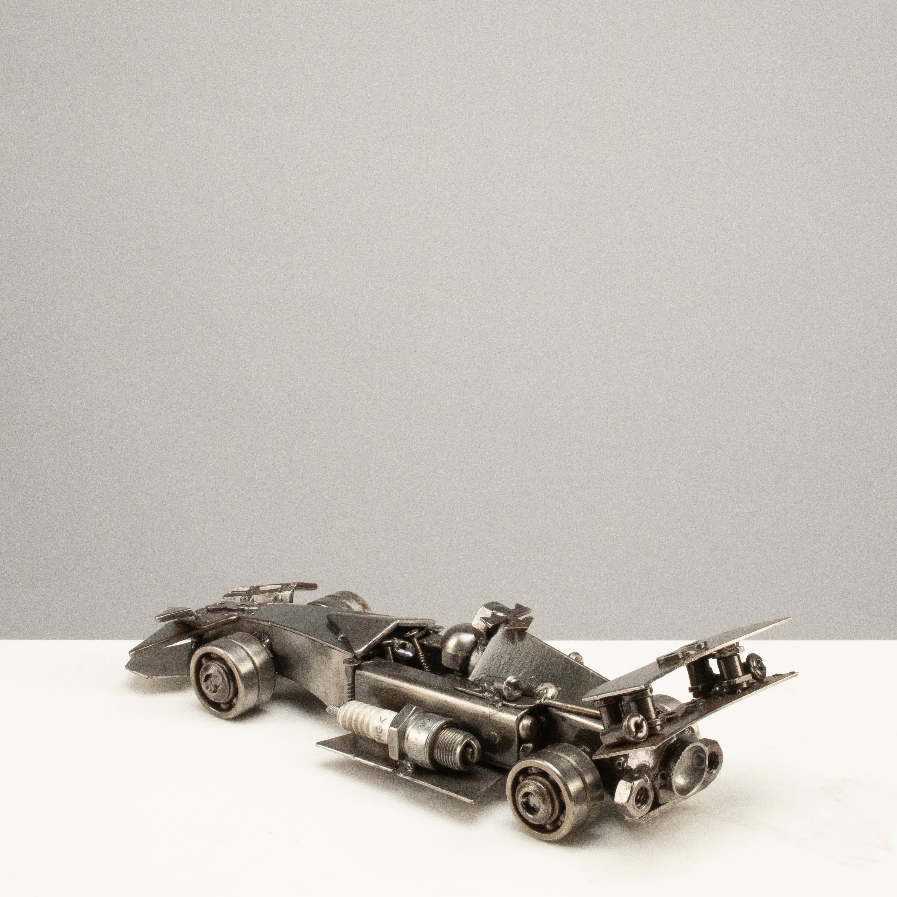 Kalifano Recycled Metal Art 10.5" F1 (Formula 1) Inspired Recycled Metal Car RMS-800F1-N