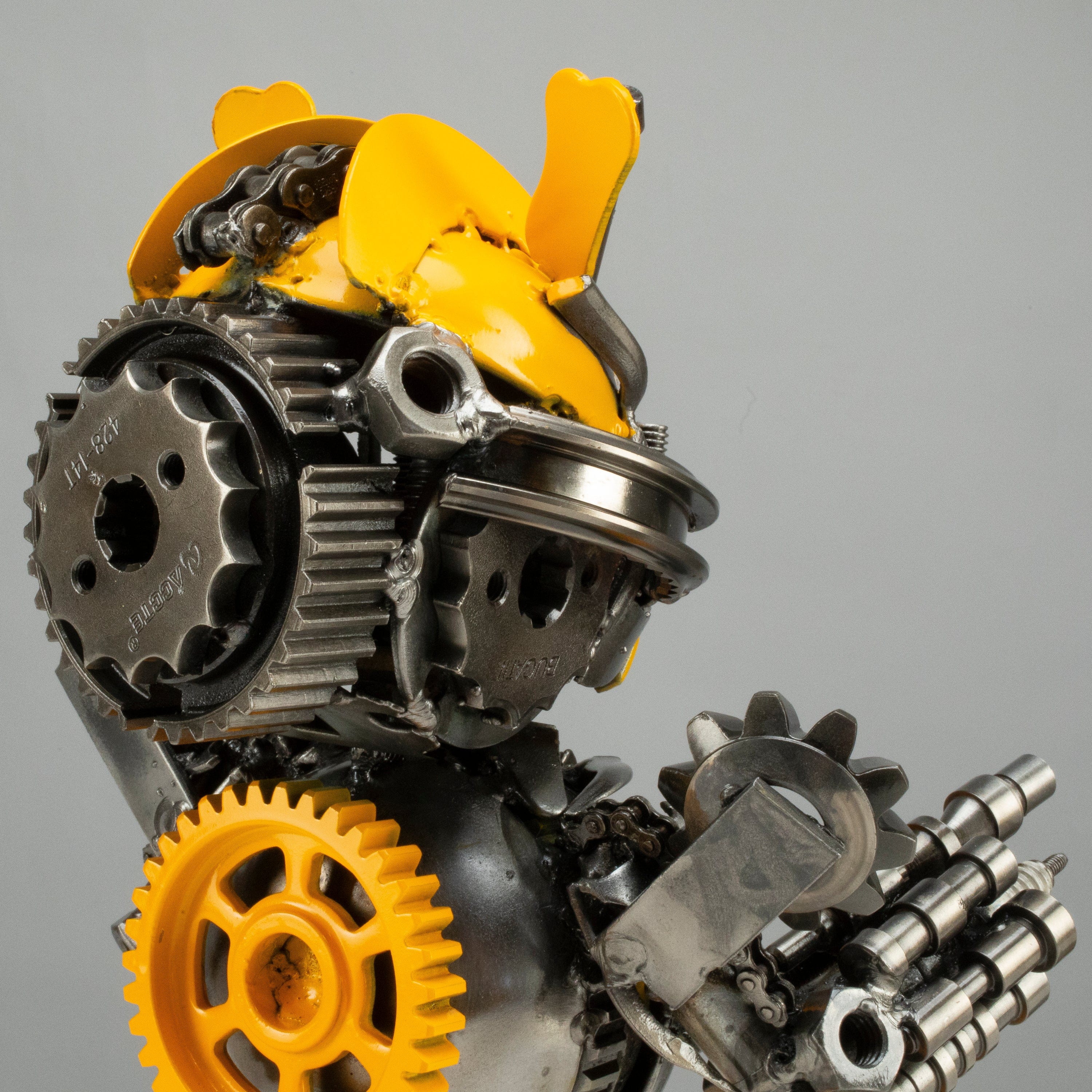 Kalifano Recycled Metal Art 10" BumbleBee Inspired Recycled Metal Sculpture RMS-BB25-S
