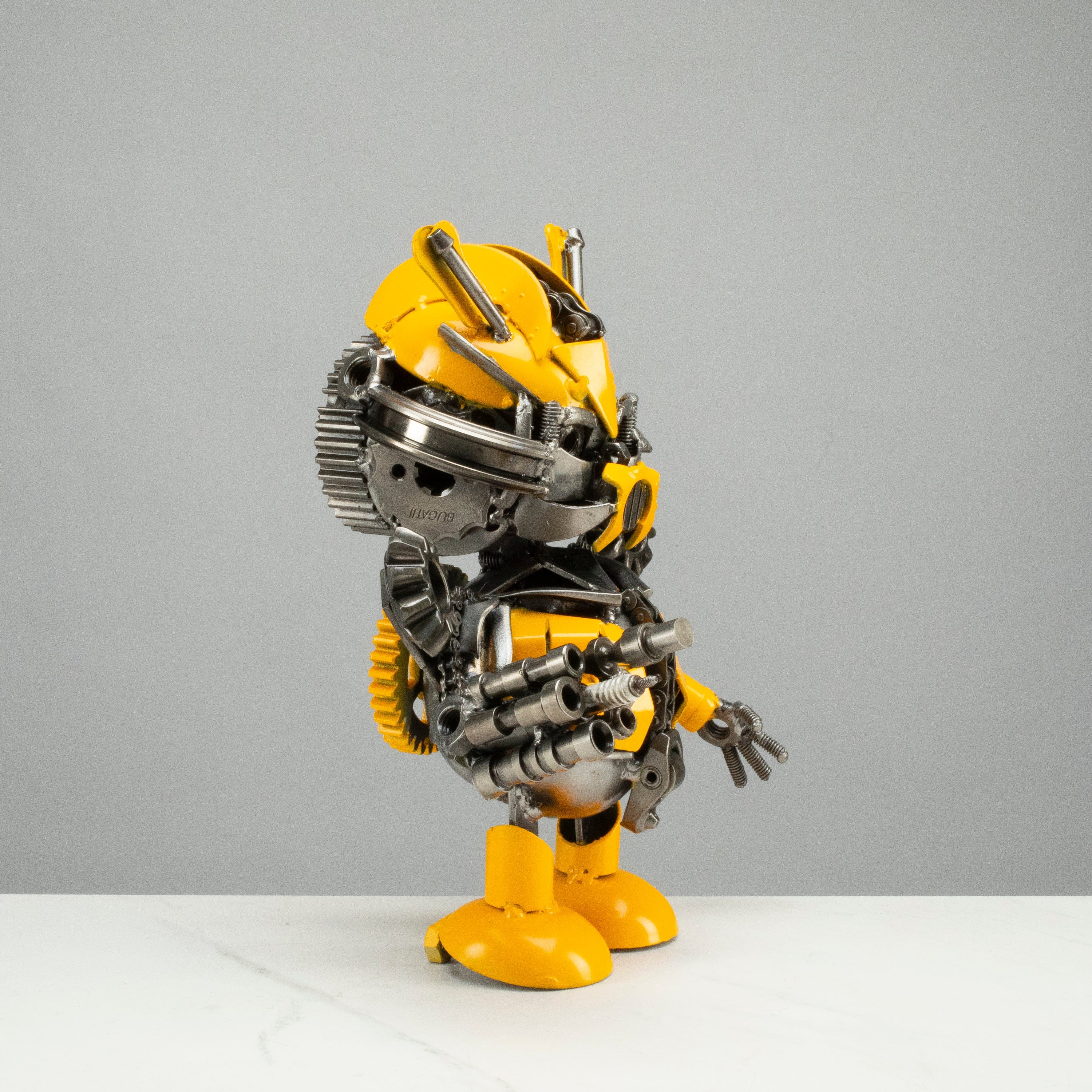 Kalifano Recycled Metal Art 10" BumbleBee Inspired Recycled Metal Sculpture RMS-BB25-S