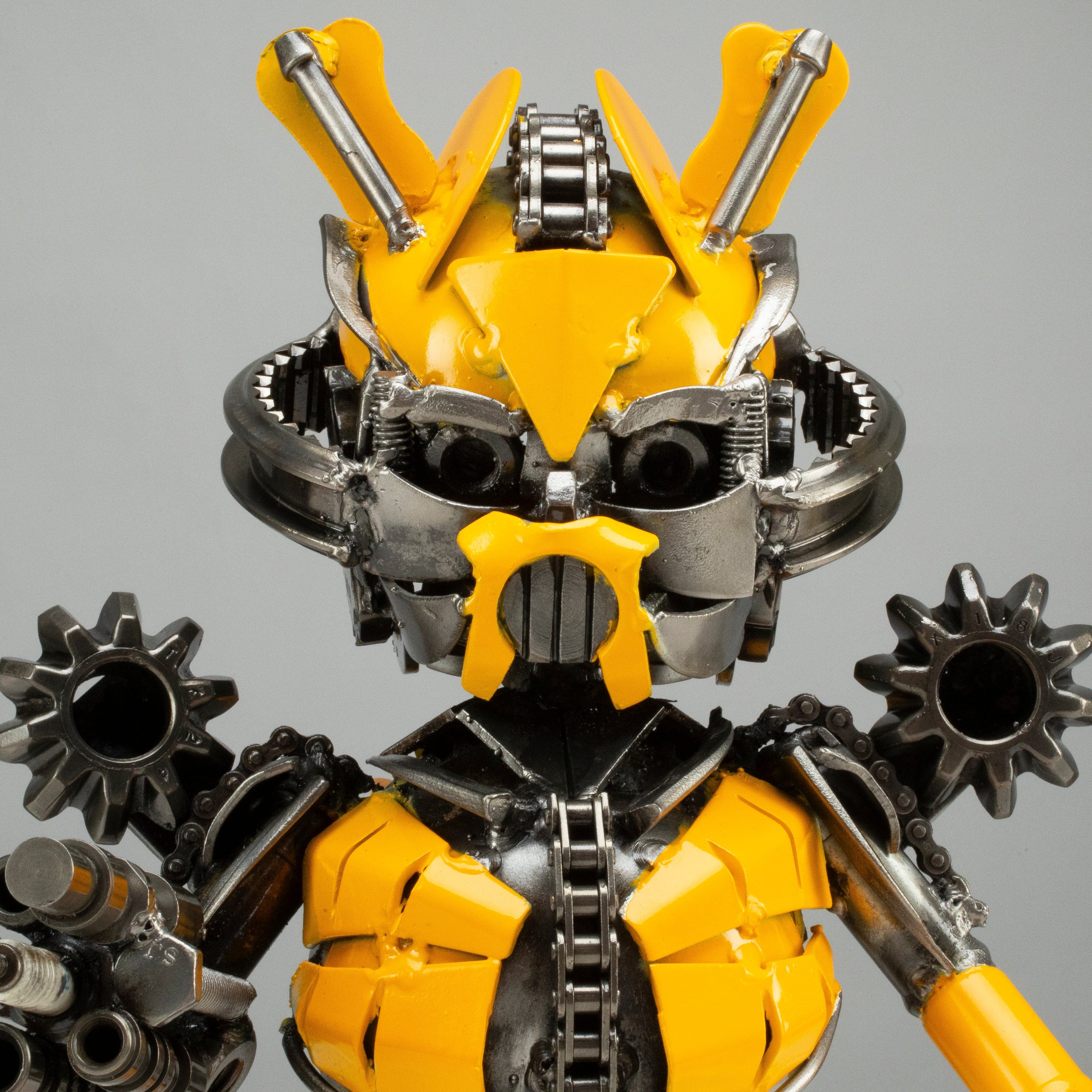 Kalifano Recycled Metal Art 10" BumbleBee Inspired Recycled Metal Sculpture RMS-BB25-S