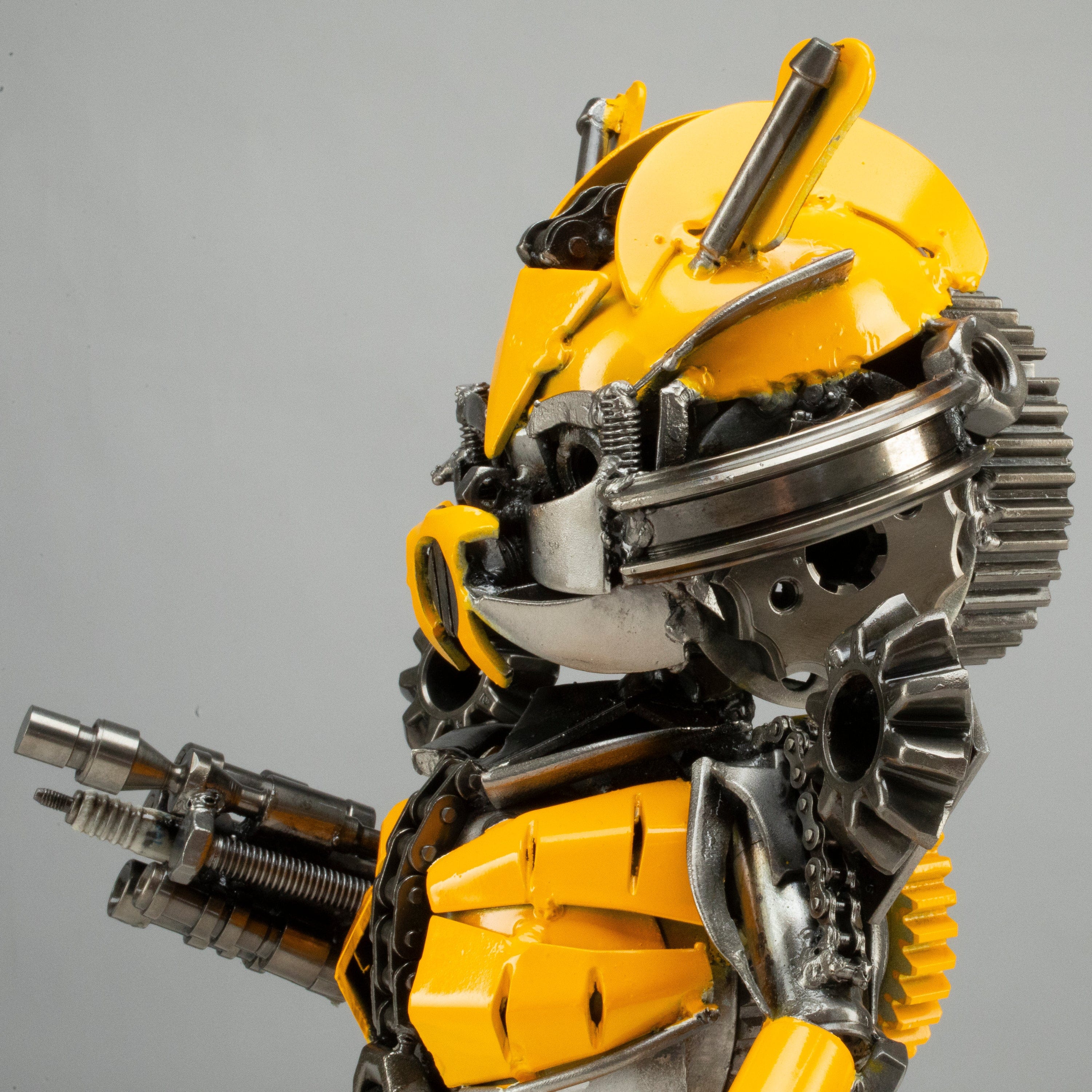 Kalifano Recycled Metal Art 10" BumbleBee Inspired Recycled Metal Sculpture RMS-BB25-S