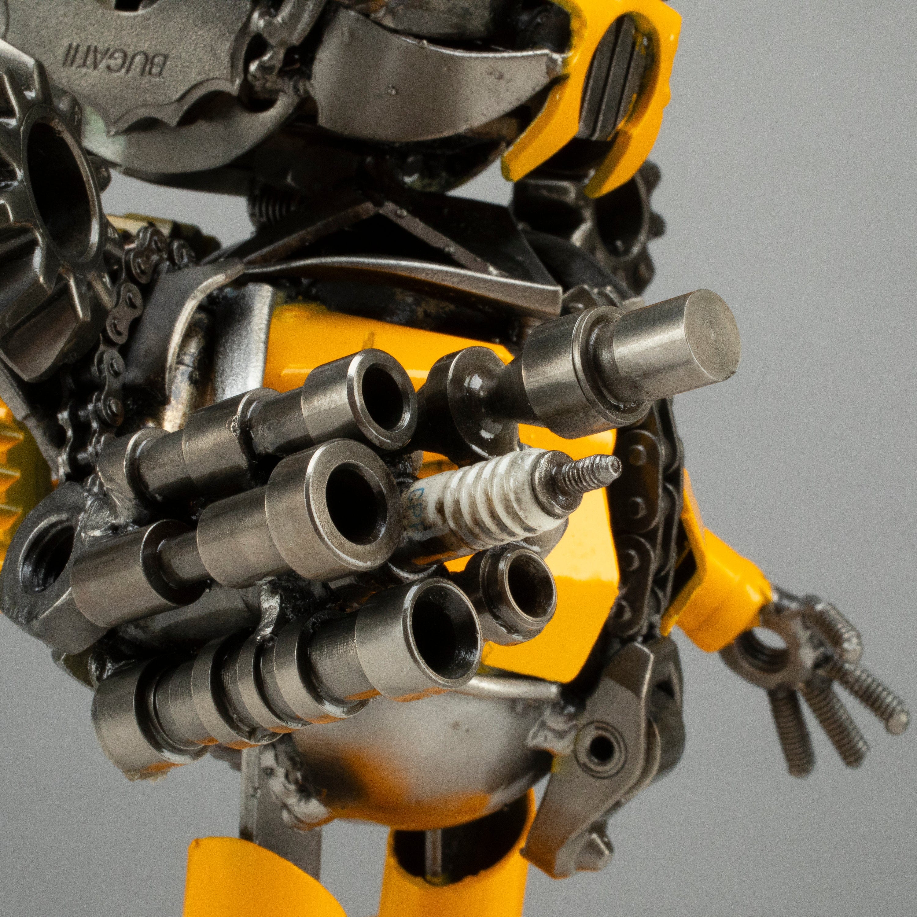 Kalifano Recycled Metal Art 10" BumbleBee Inspired Recycled Metal Sculpture RMS-BB25-S