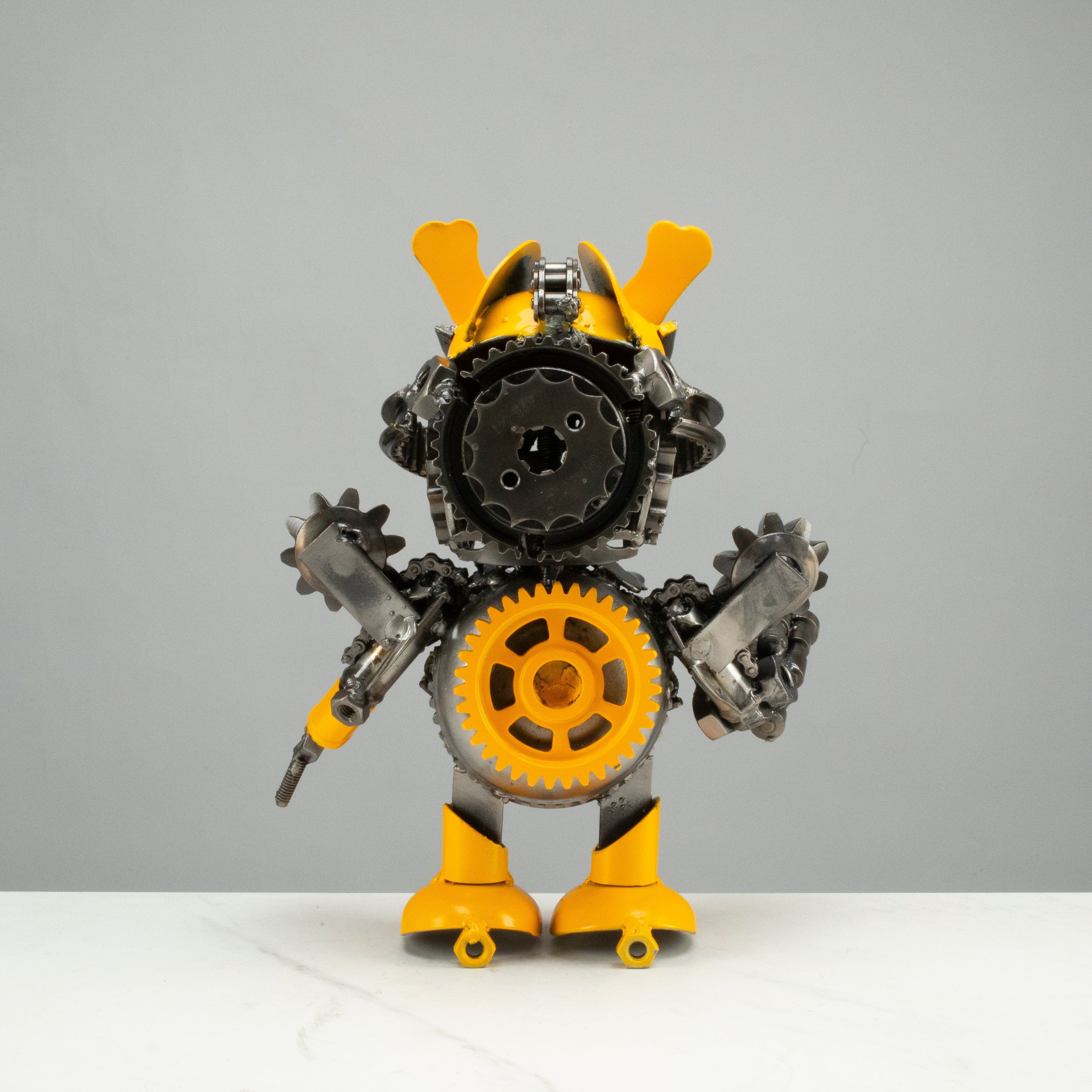 Kalifano Recycled Metal Art 10" BumbleBee Inspired Recycled Metal Sculpture RMS-BB25-S