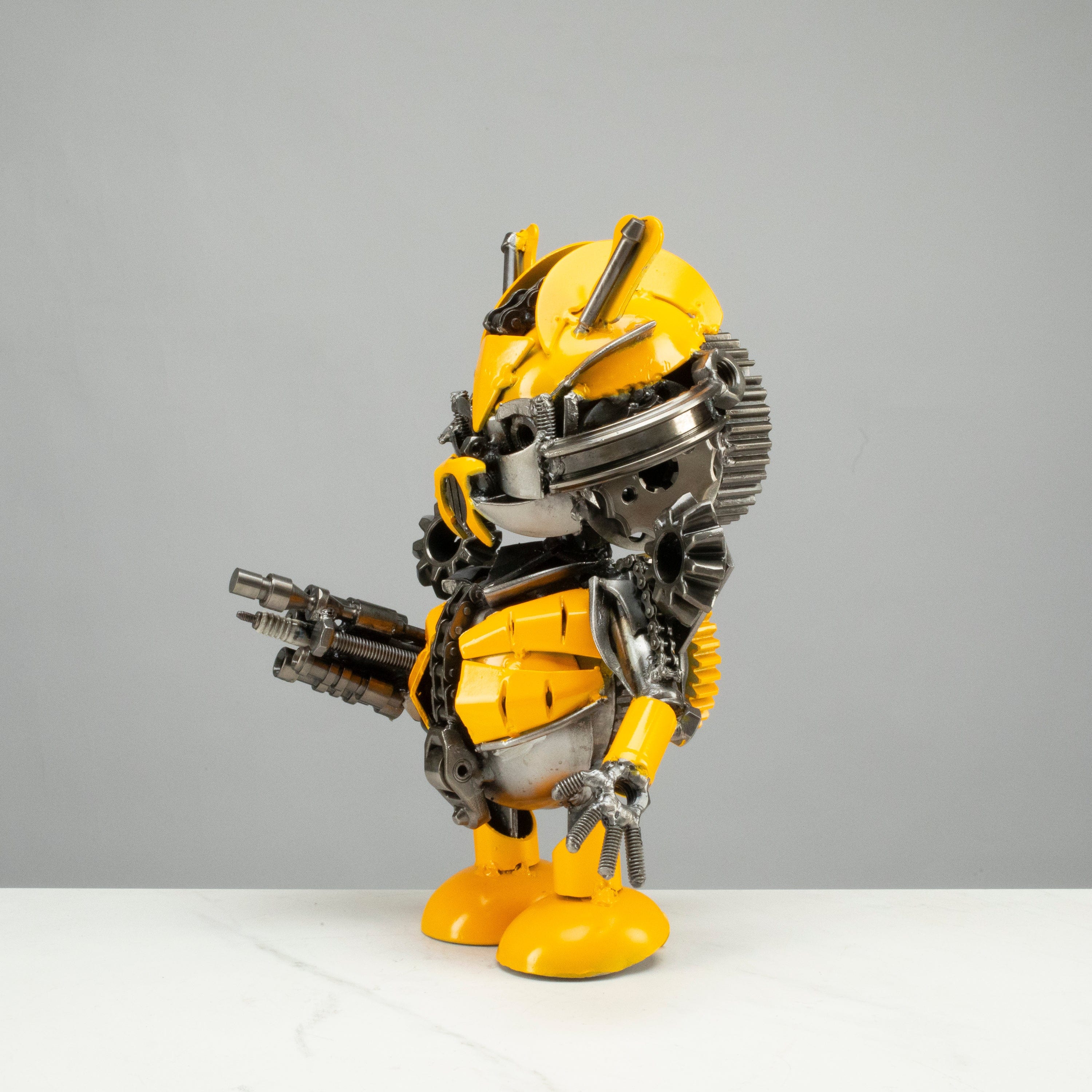 Kalifano Recycled Metal Art 10" BumbleBee Inspired Recycled Metal Sculpture RMS-BB25-S
