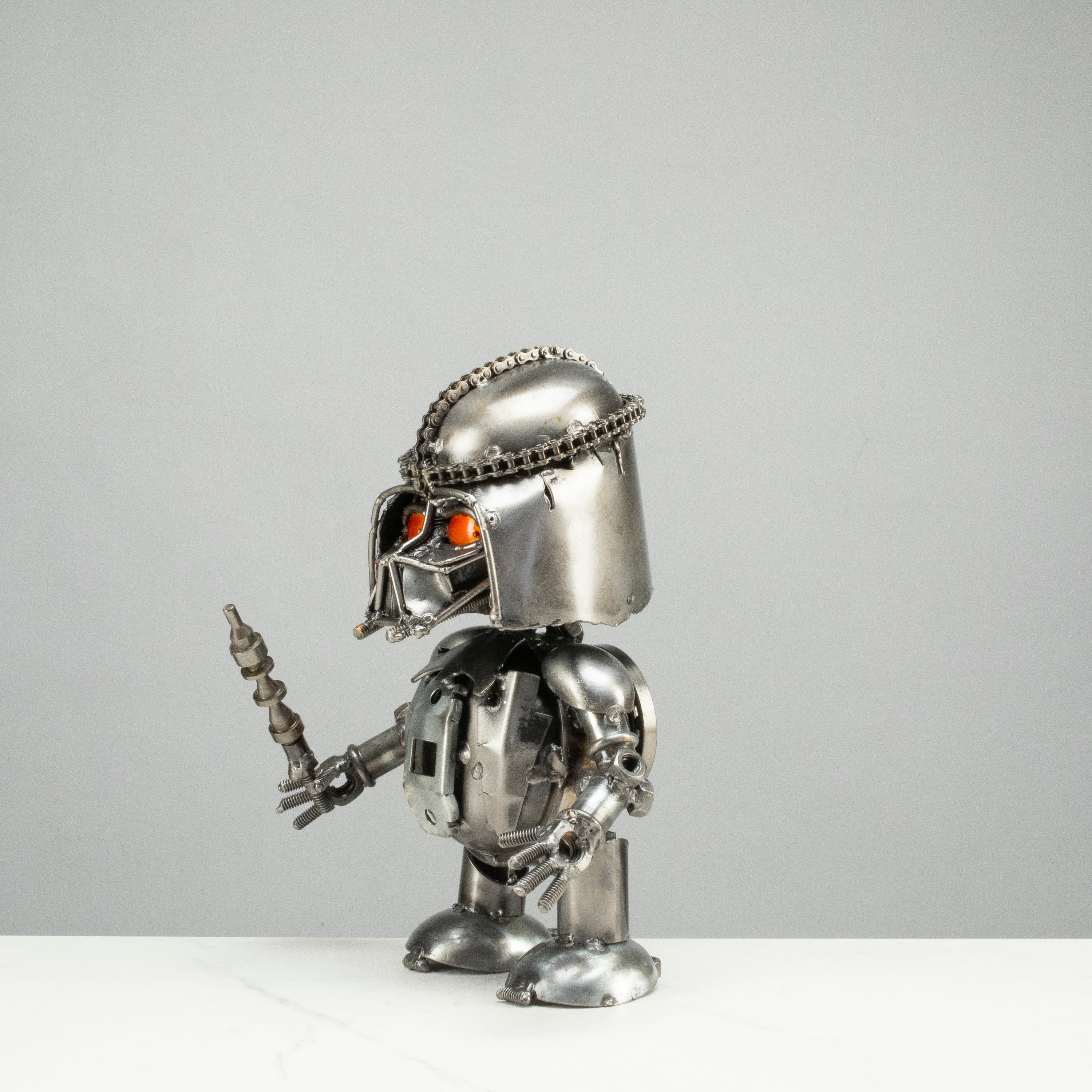Kalifano Recycled Metal Art 10" Darth Vader Inspired Recycled Metal Sculpture RMS-DV25-S