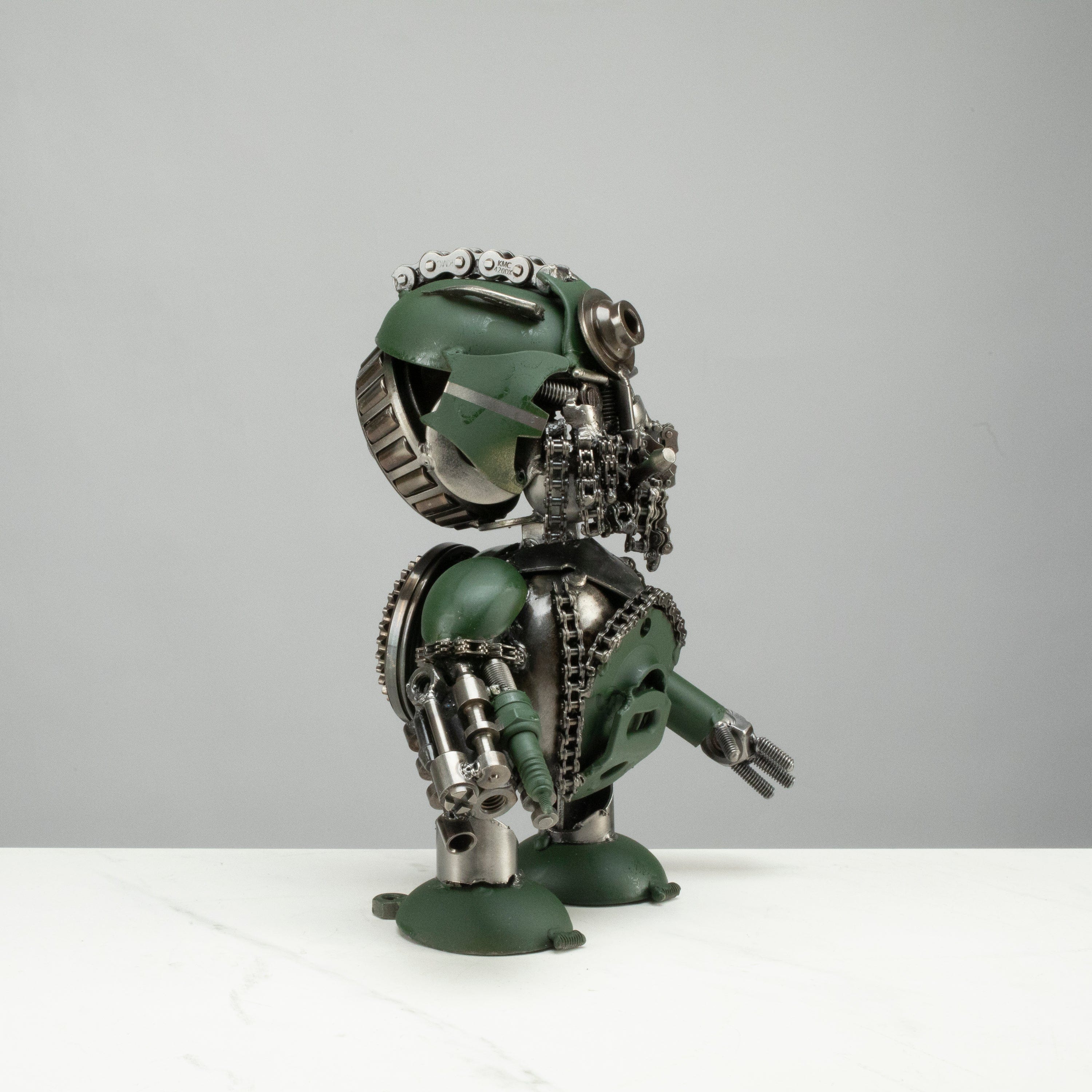 Kalifano Recycled Metal Art 10" Hound Inspired Recycled Metal Sculpture RMS-H25-S