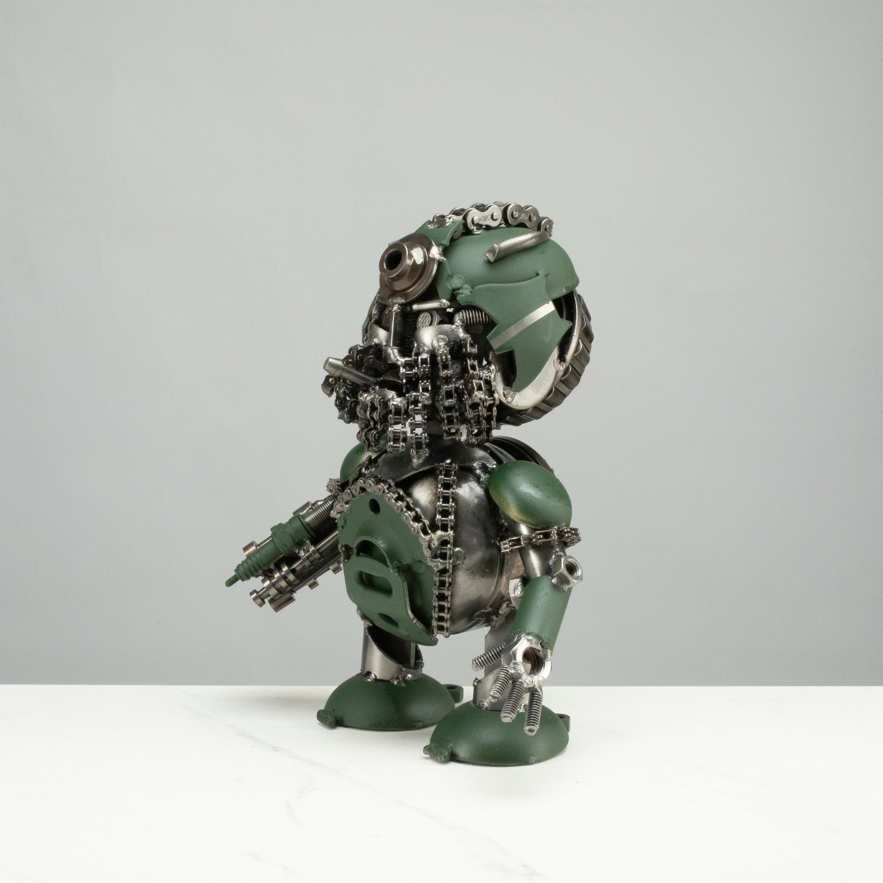Kalifano Recycled Metal Art 10" Hound Inspired Recycled Metal Sculpture RMS-H25-S
