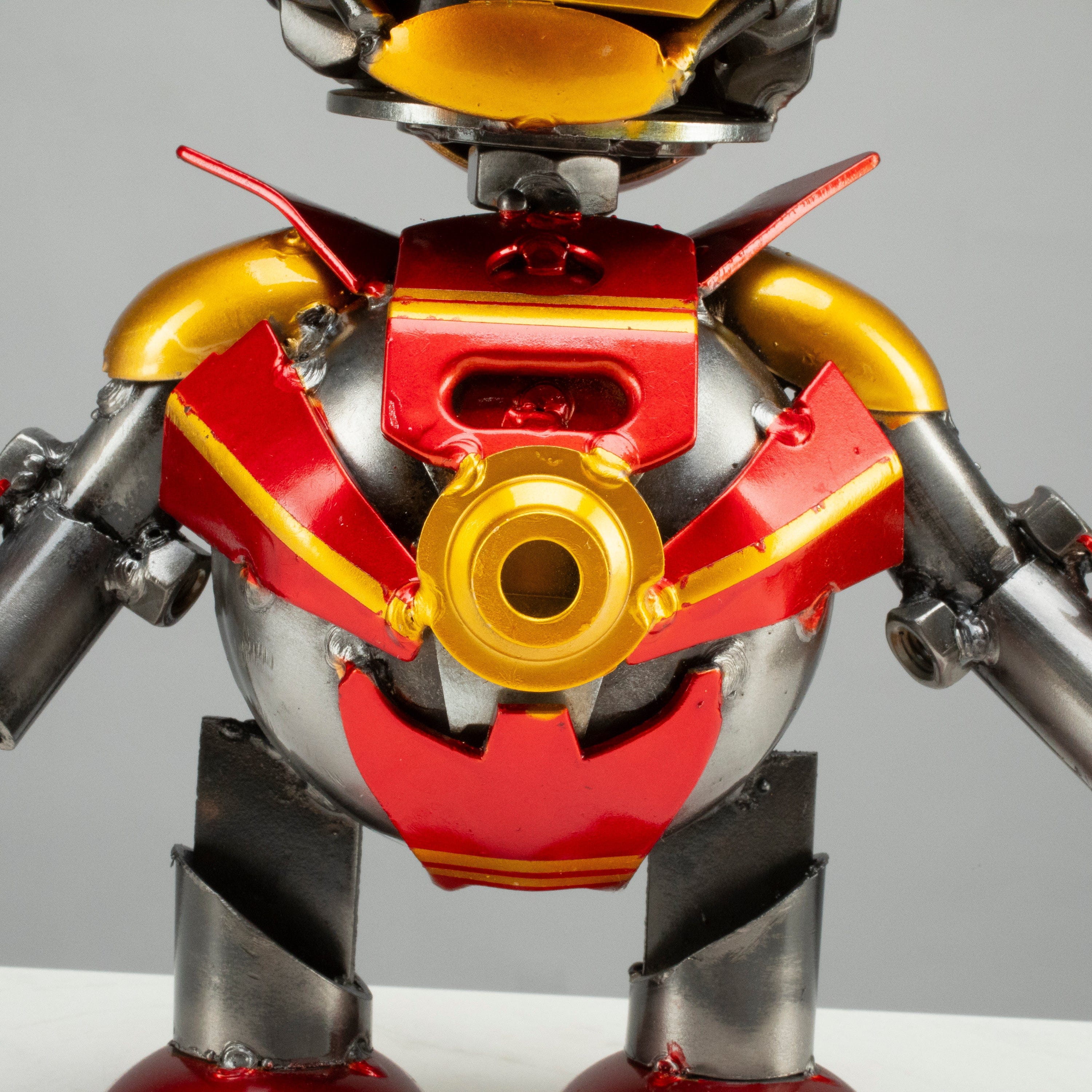 Kalifano Recycled Metal Art 10" Iron Man Inspired Recycled Metal Sculpture RMS-IMR25-S
