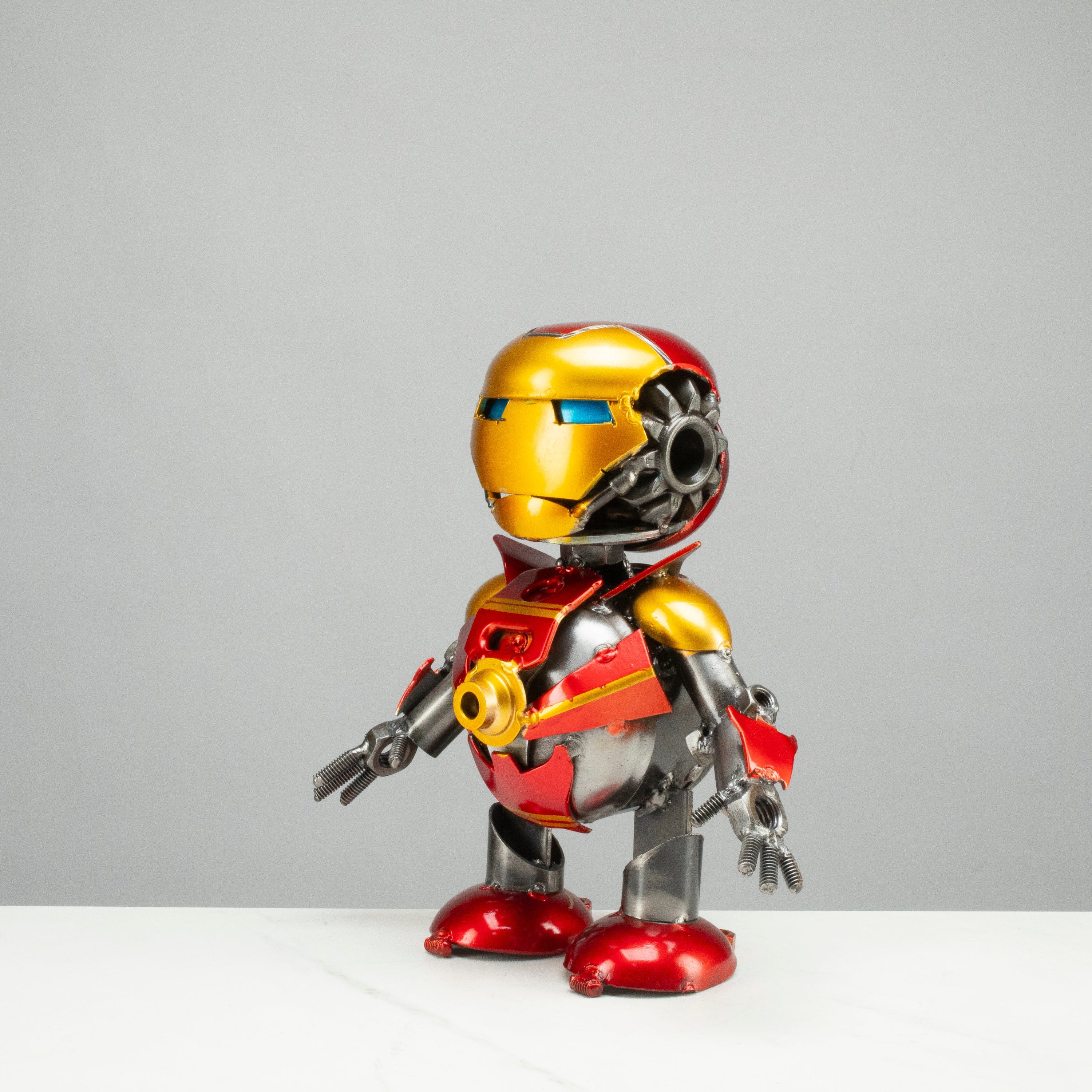 Kalifano Recycled Metal Art 10" Iron Man Inspired Recycled Metal Sculpture RMS-IMR25-S