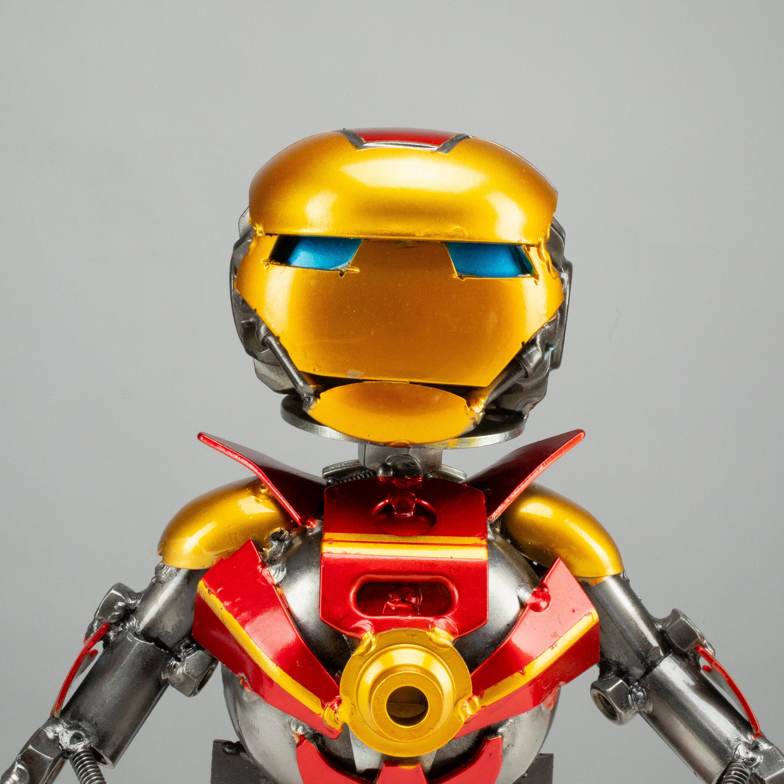 Kalifano Recycled Metal Art 10" Iron Man Inspired Recycled Metal Sculpture RMS-IMR25-S