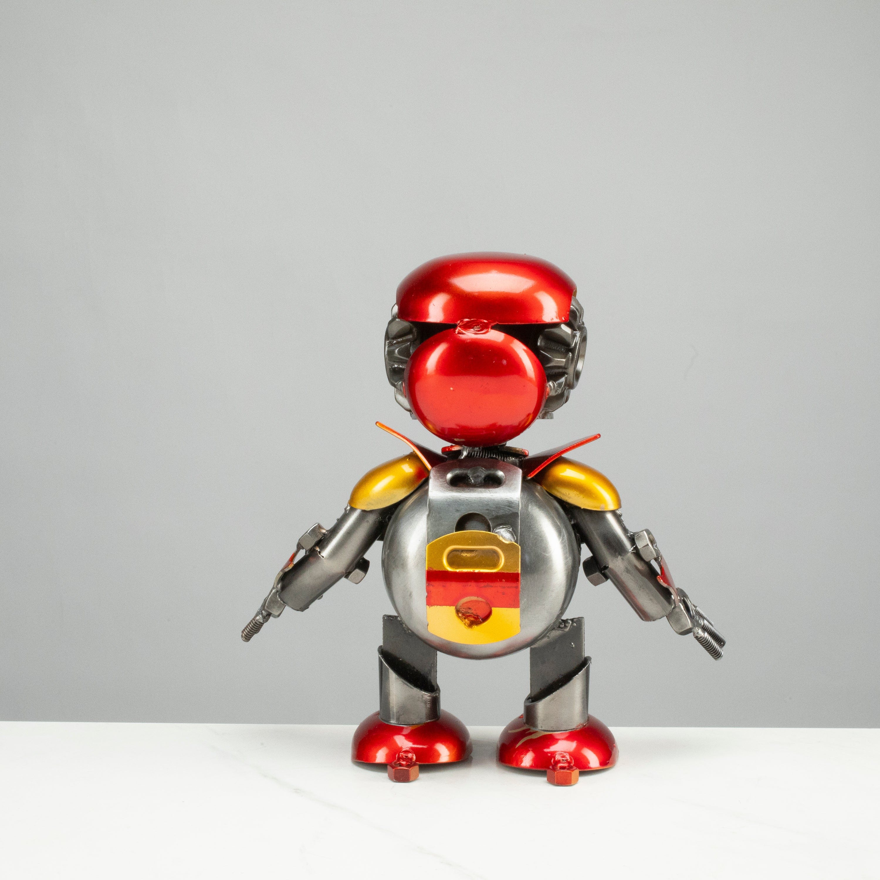 Kalifano Recycled Metal Art 10" Iron Man Inspired Recycled Metal Sculpture RMS-IMR25-S