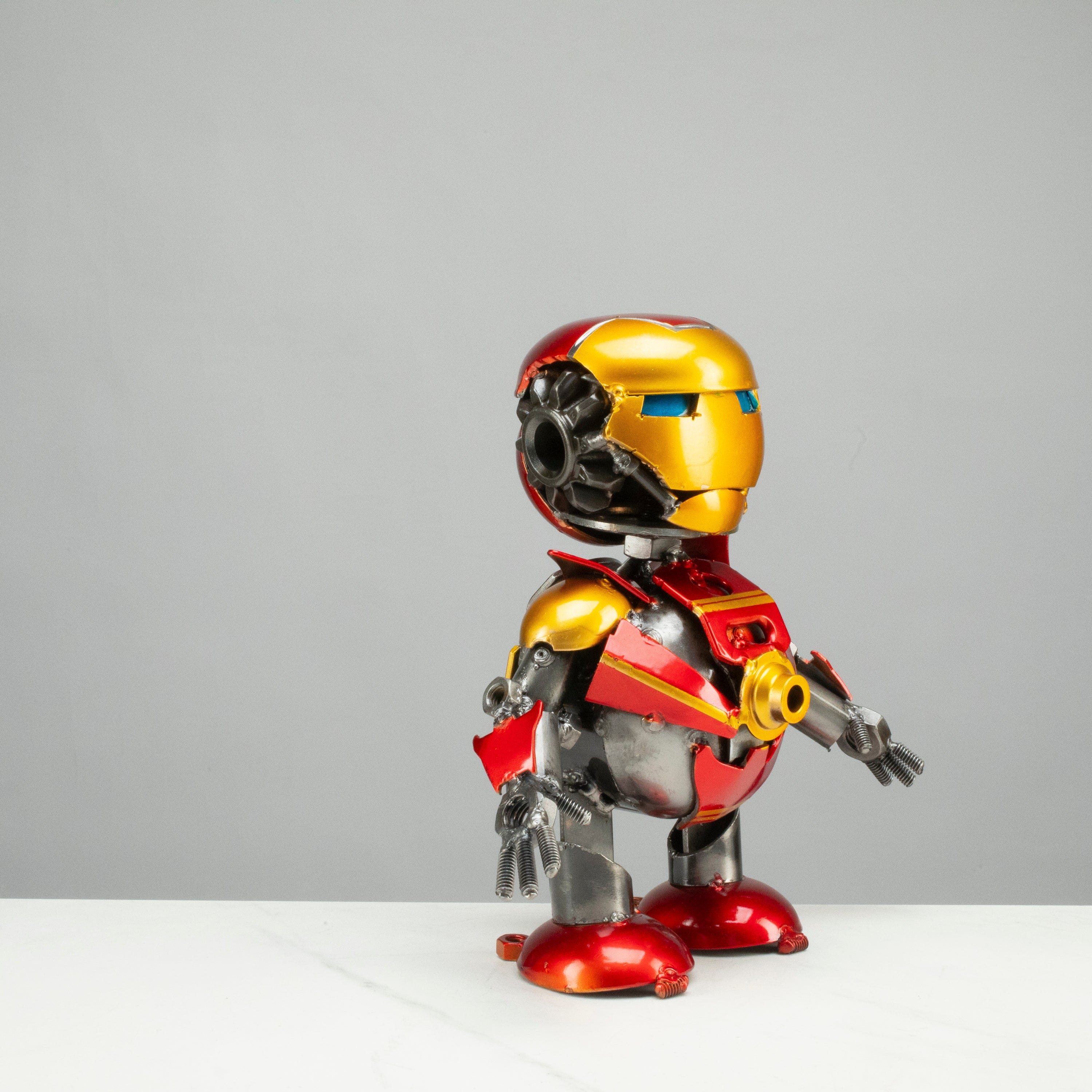 Kalifano Recycled Metal Art 10" Iron Man Inspired Recycled Metal Sculpture RMS-IMR25-S