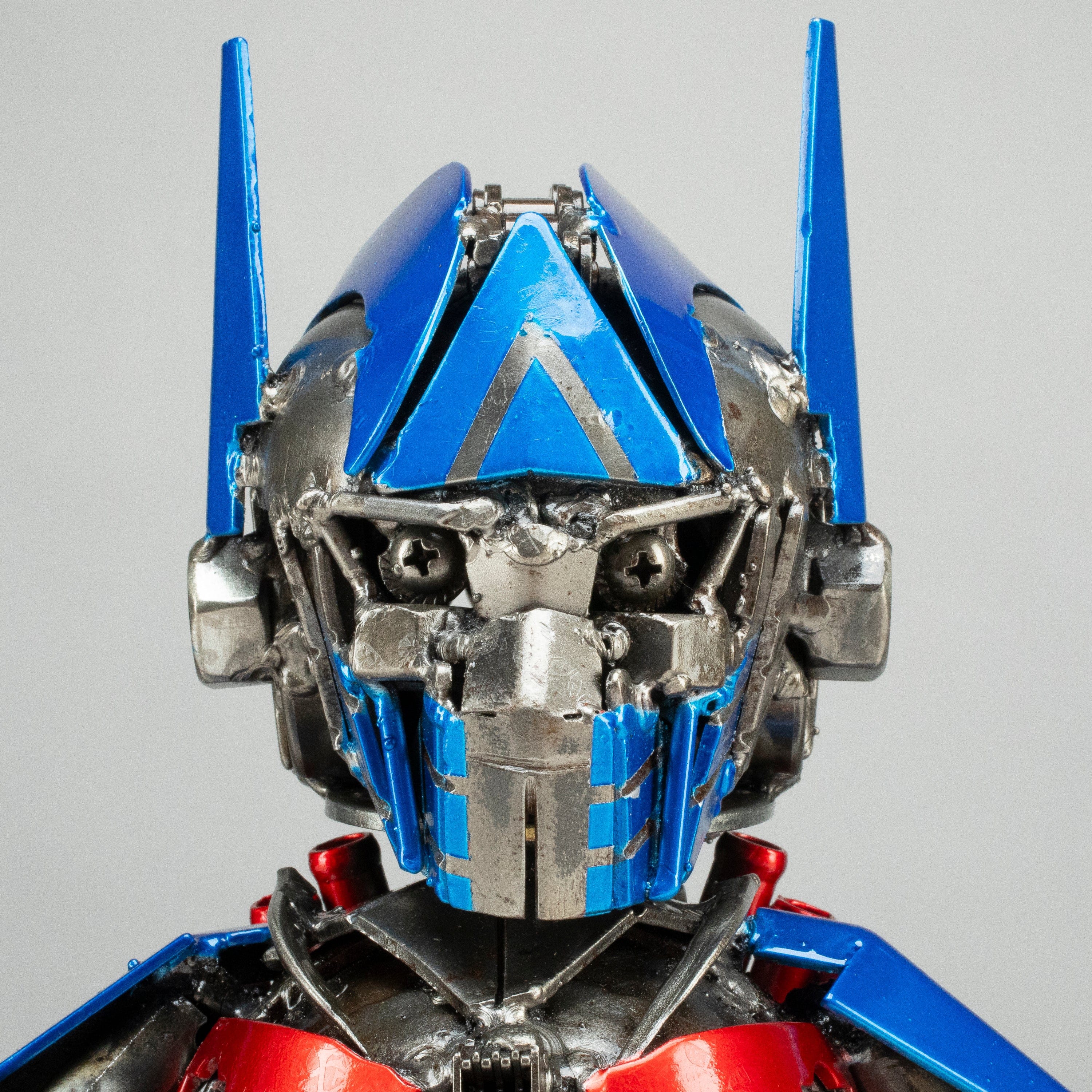 Kalifano Recycled Metal Art 10" Optimus Prime Inspired Recycled Metal Sculpture RMS-OP25-S