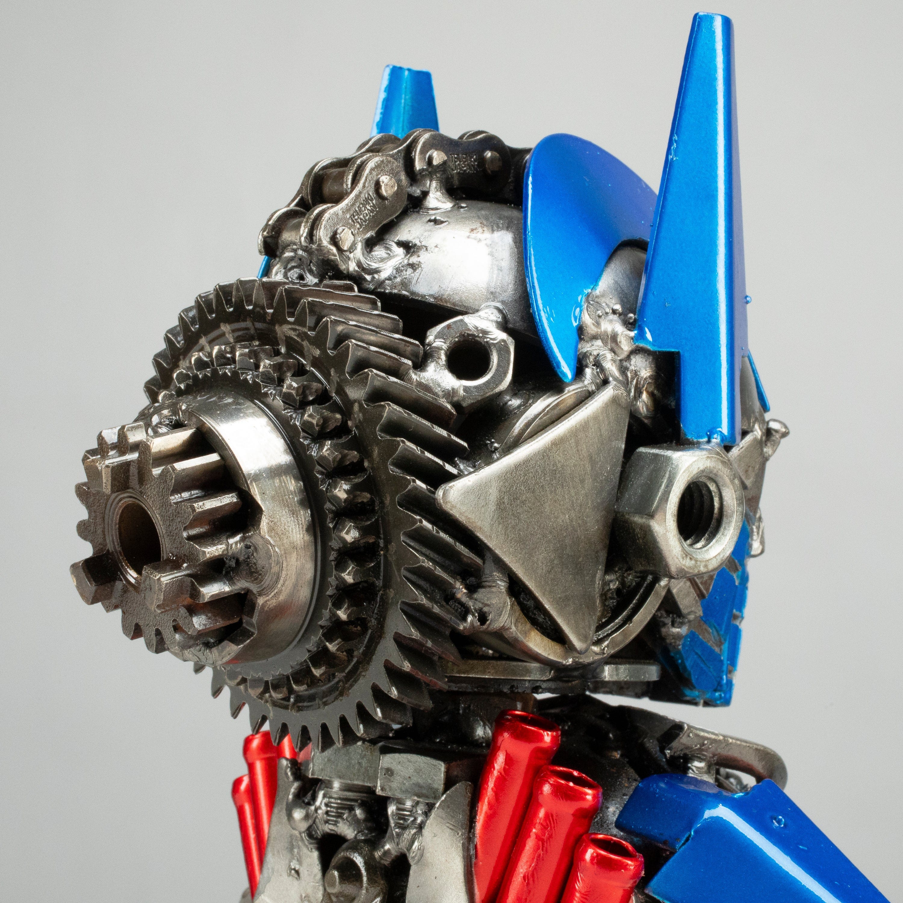 Kalifano Recycled Metal Art 10" Optimus Prime Inspired Recycled Metal Sculpture RMS-OP25-S